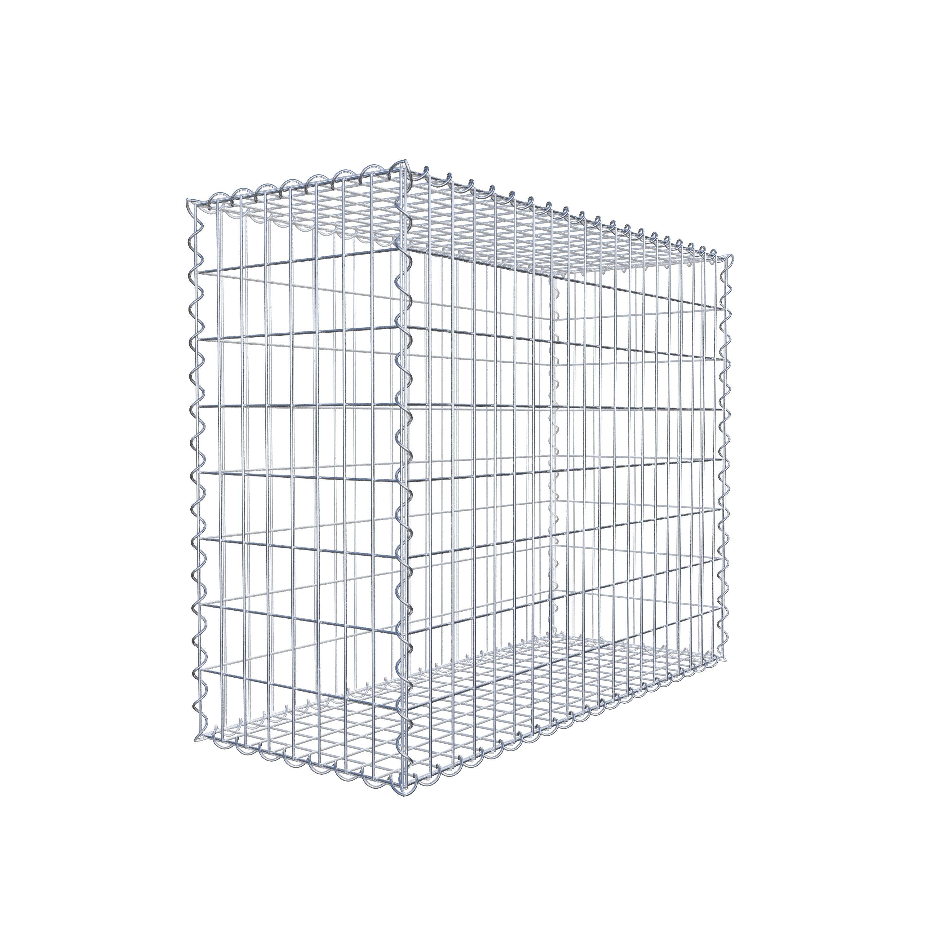 Gabion 100 cm x 80 cm x 40 cm (L x H x D), maskestørrelse 5 cm x 10 cm, spiral