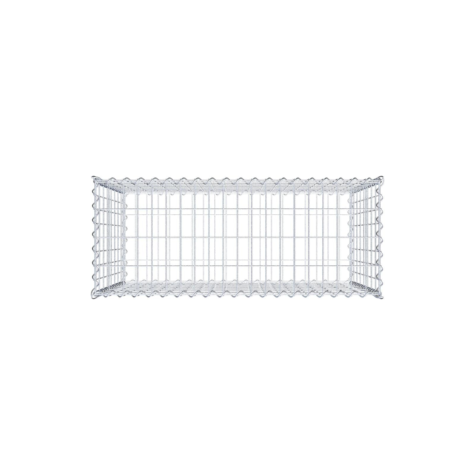 Gabião 100 cm x 80 cm x 40 cm (C x A x P), malhagem 5 cm x 10 cm, espiral