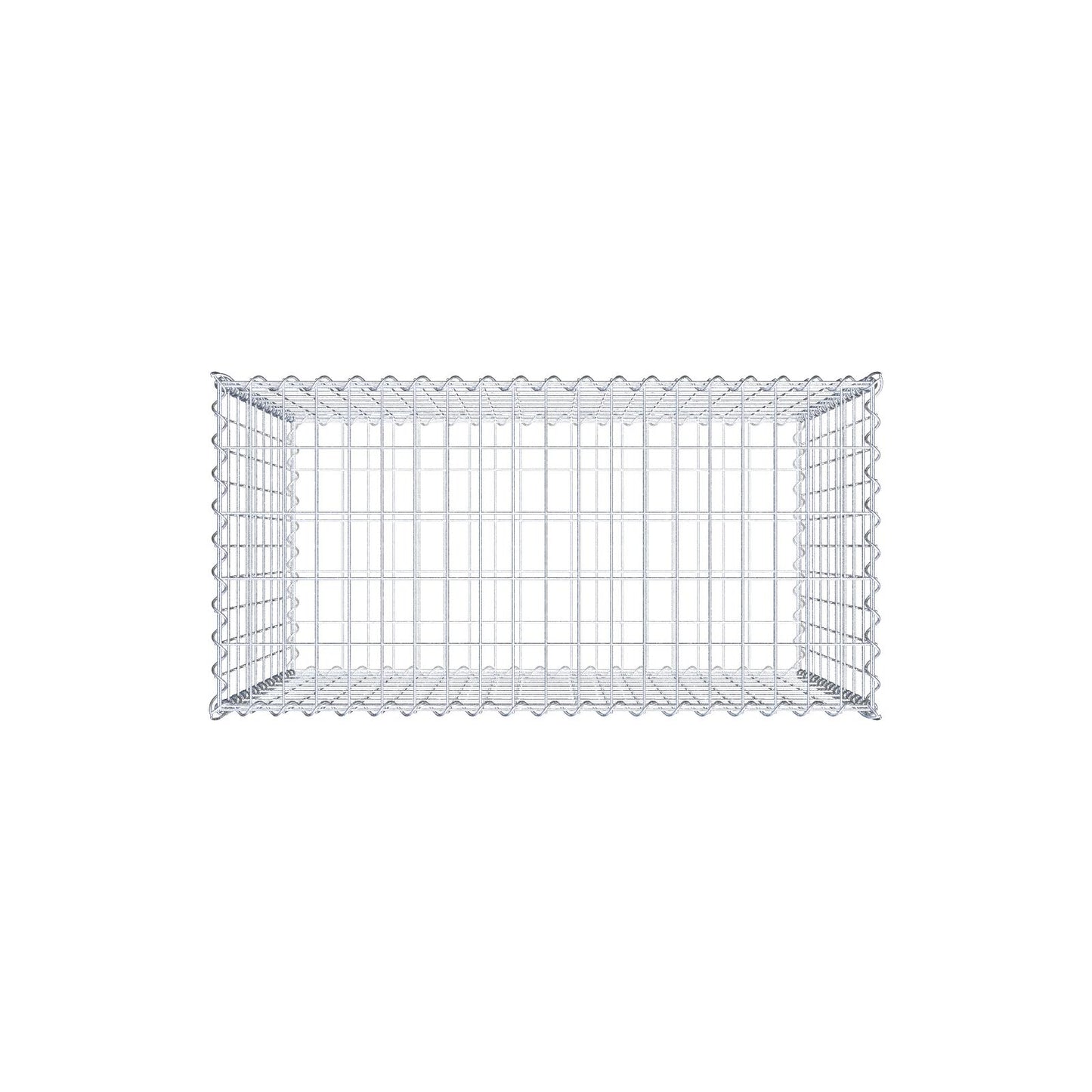 Gabion 100 cm x 90 cm x 50 cm (L x H x P), mailles 5 cm x 10 cm, spirale