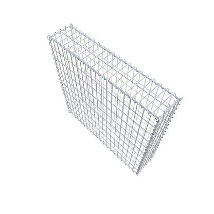 Gabione 100 cm x 100 cm x 20 cm (L x H x T), Maschenweite 5 cm x 10 cm, Spirale