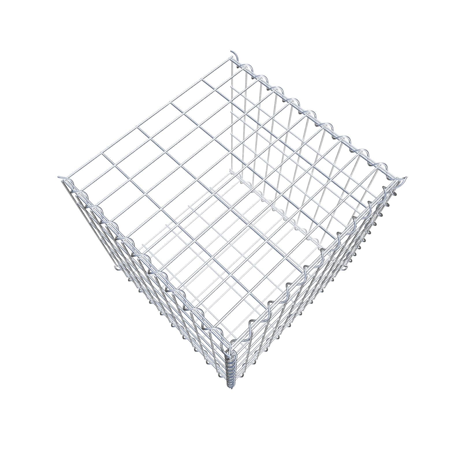 Anbaugabione Typ 2 50 cm x 50 cm x 50 cm (L x H x T), Maschenweite 5 cm x 10 cm, Spirale