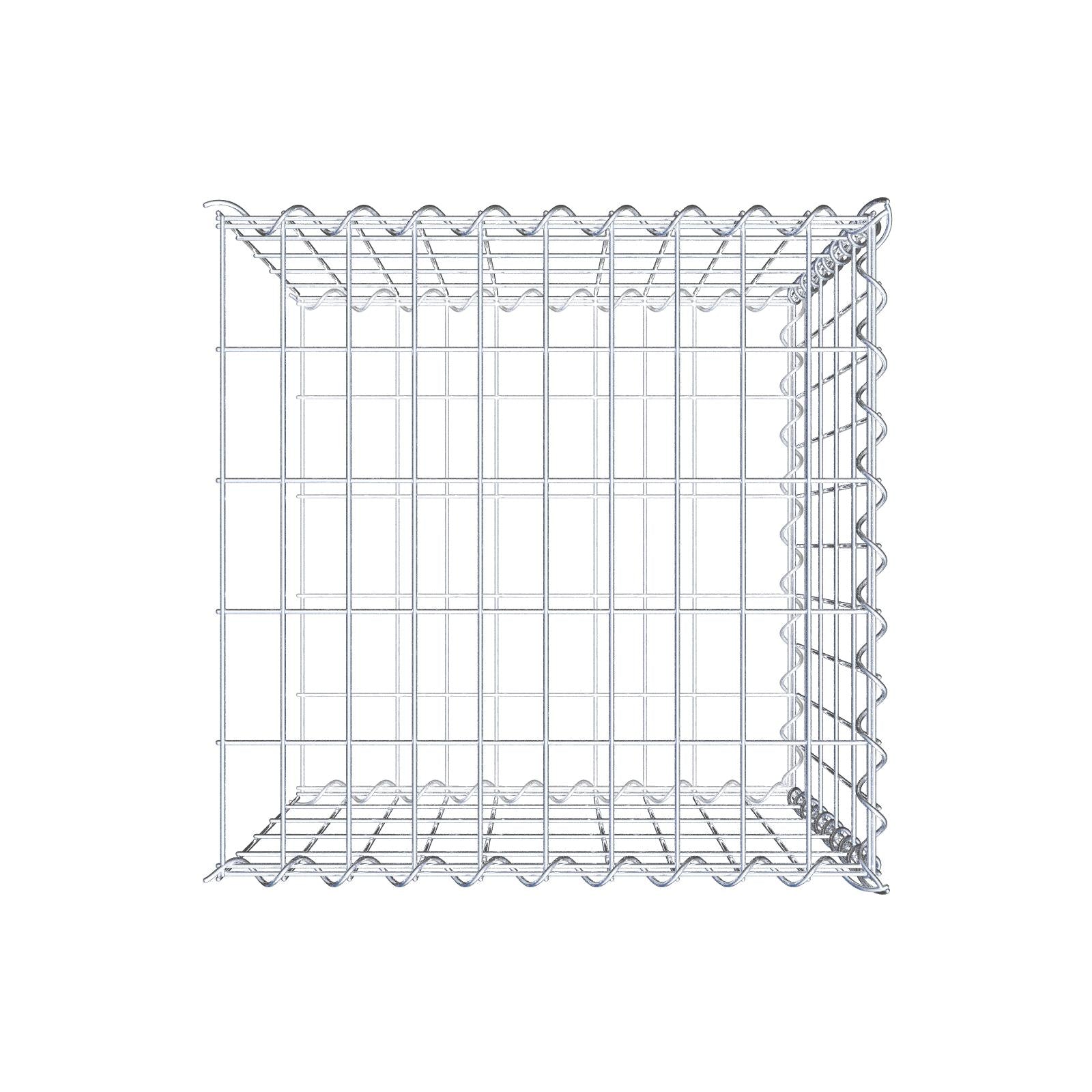 Anbaugabione Typ 2 50 cm x 50 cm x 50 cm (L x H x T), Maschenweite 5 cm x 10 cm, Spirale
