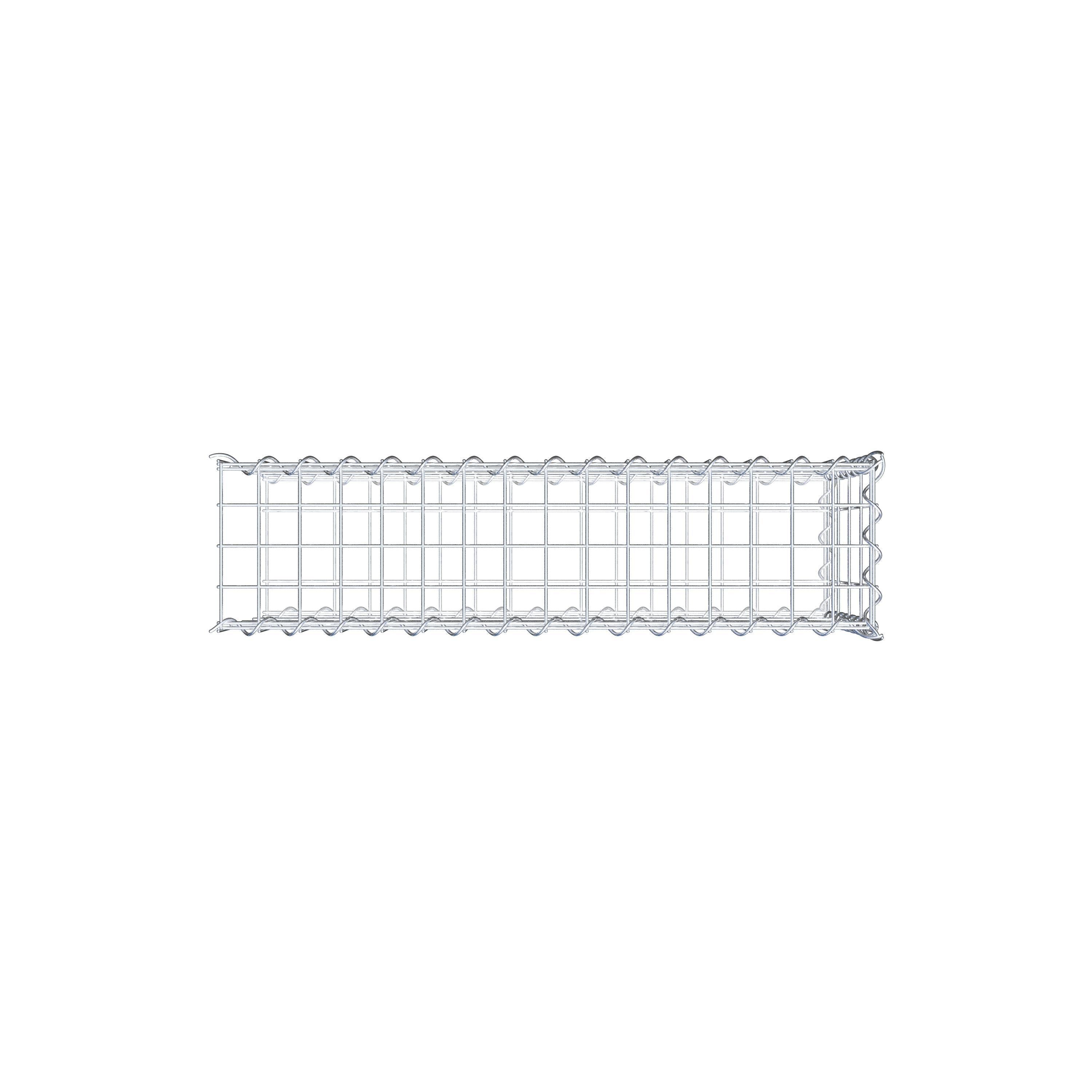 Schanskorf type 2 80 cm x 40 cm x 20 cm (L x H x D), maaswijdte 5 cm x 10 cm, spiraal