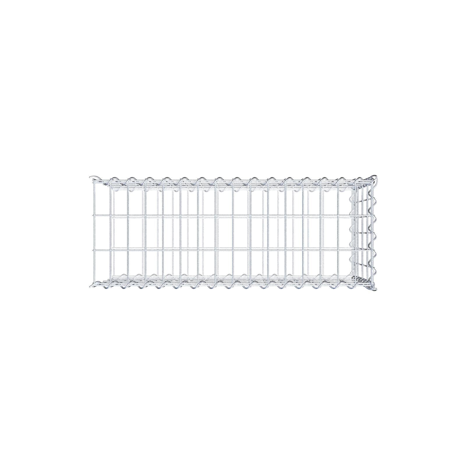 Grown-on gabion type 2 80 cm x 40 cm x 30 cm (L x H x D), mesh size 5 cm x 10 cm, spiral