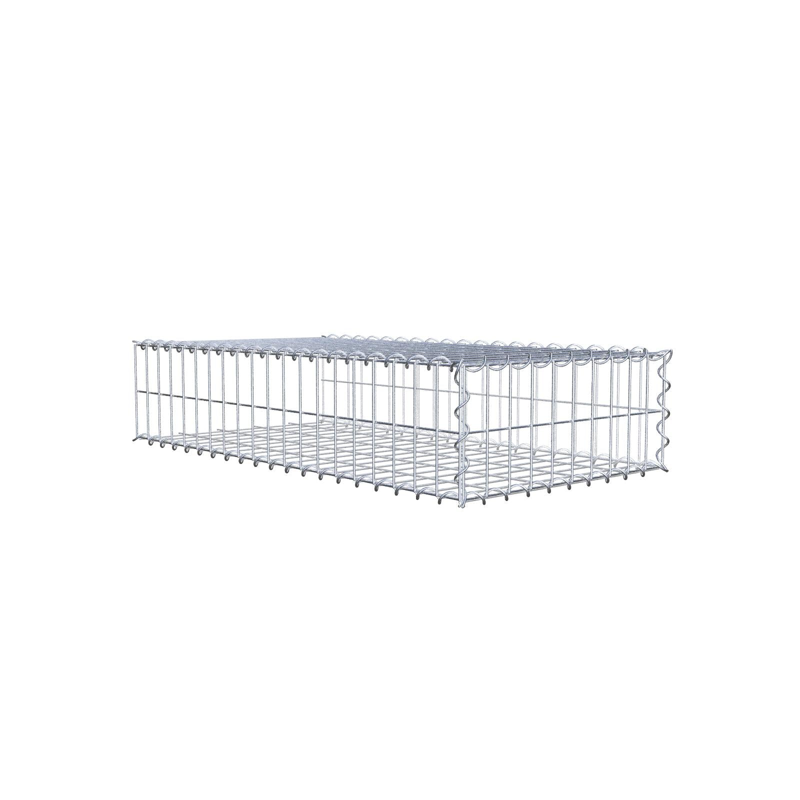 Påväxt gabion typ 2 100 cm x 20 cm x 50 cm (L x H x D), maskstorlek 5 cm x 10 cm, spiral