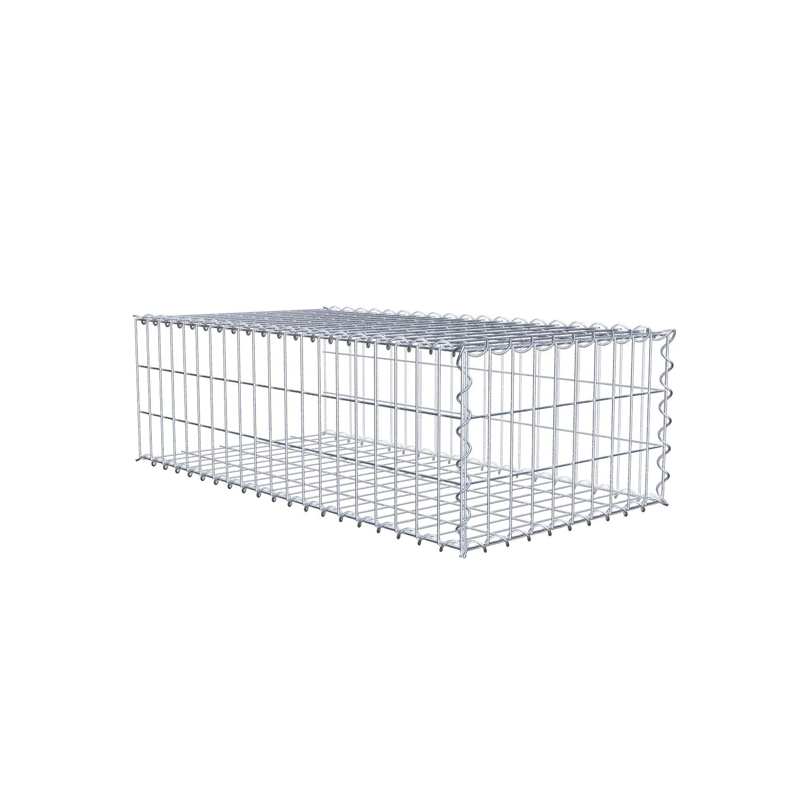 Gabião tipo 2 100 cm x 30 cm x 50 cm (C x A x P), malhagem 5 cm x 10 cm, espiral