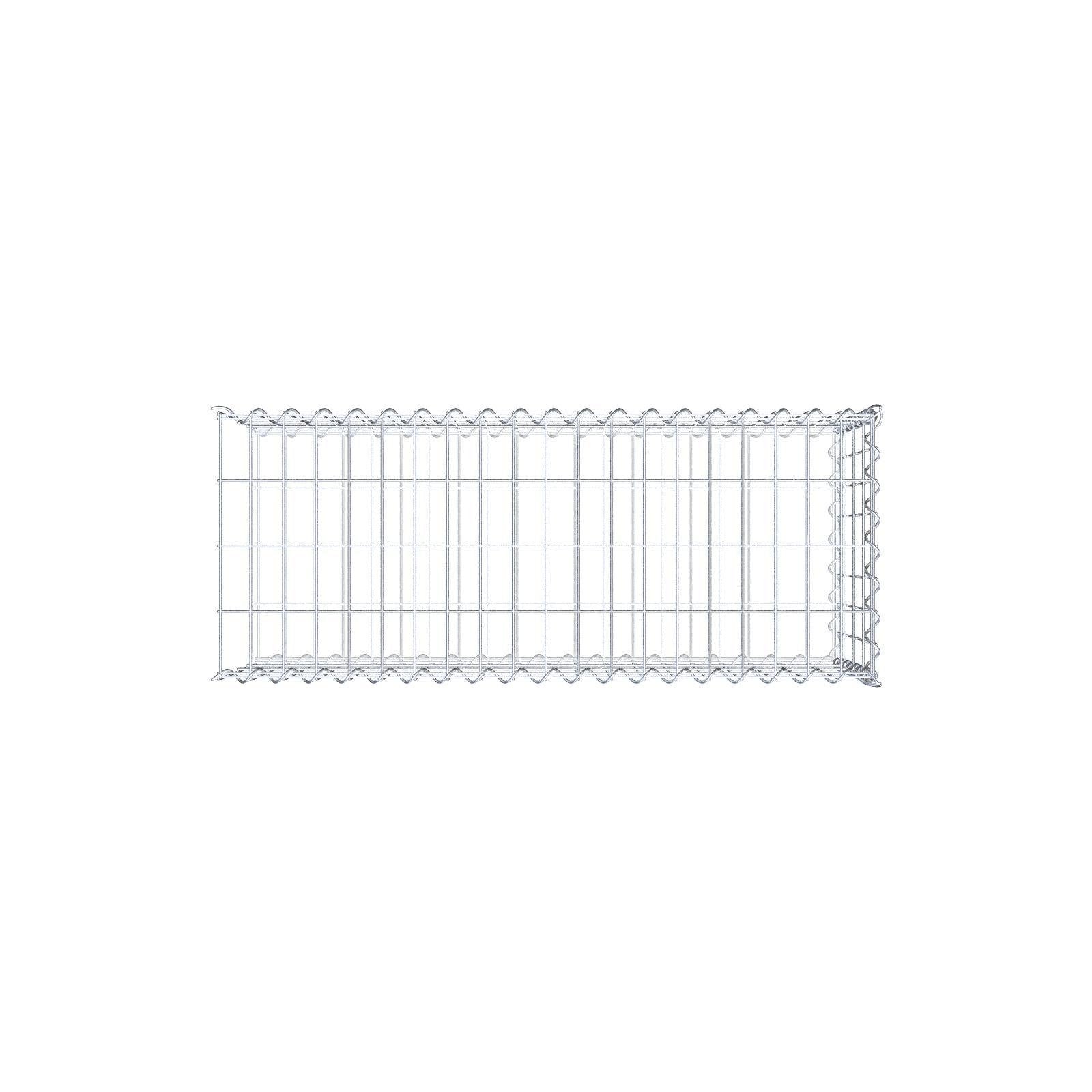 Gabbione aggiuntivo tipo 2 100 cm x 40 cm x 40 cm (L x H x P), dimensione maglia 5 cm x 10 cm, a spirale