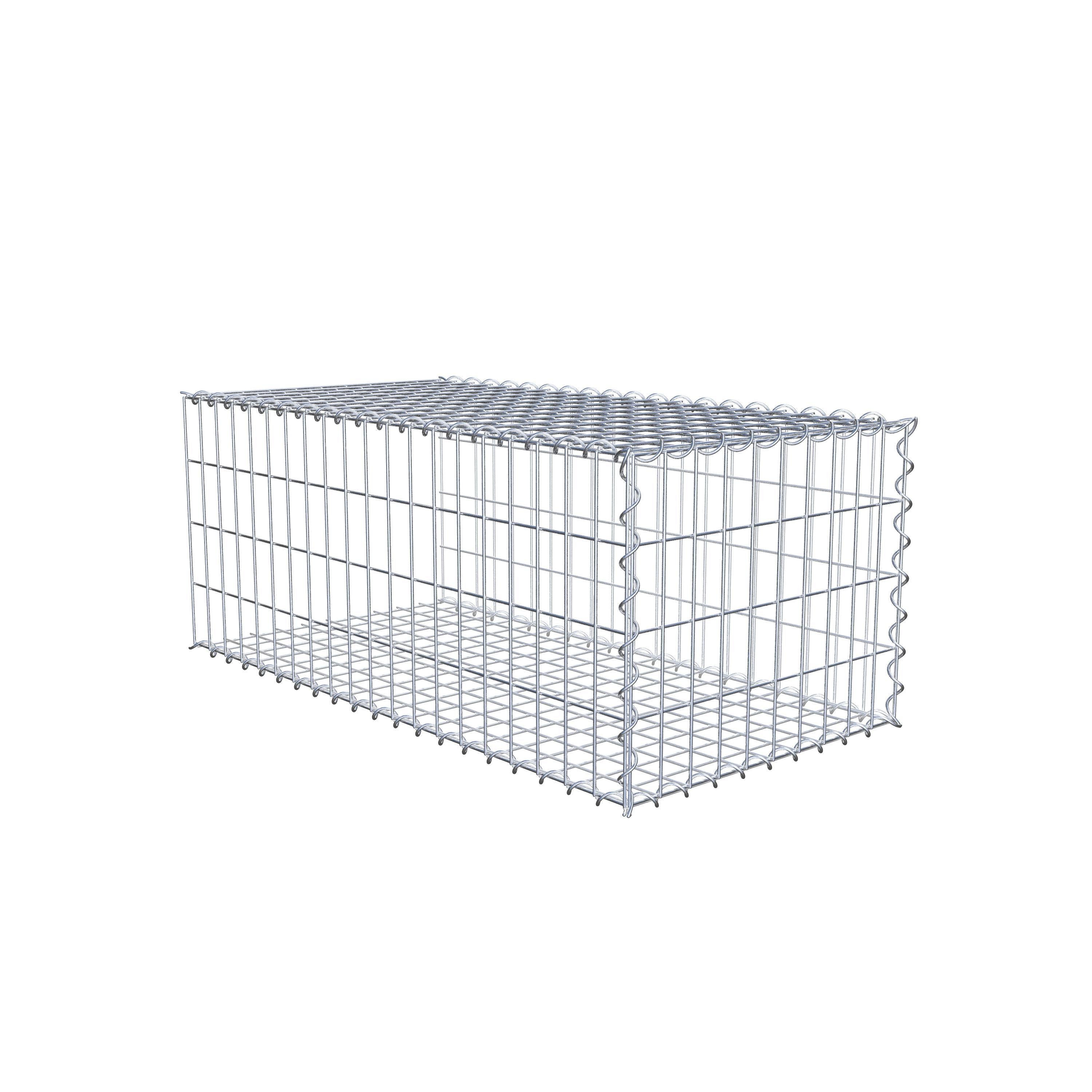 Grown-on gabion type 2 100 cm x 40 cm x 50 cm (L x H x D), mesh size 5 cm x 10 cm, spiral