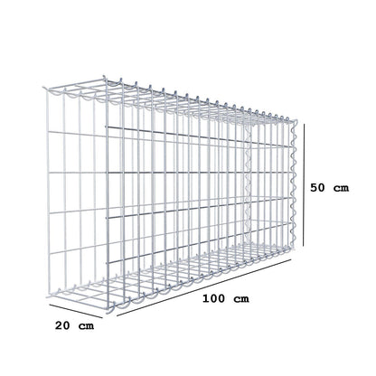 Add-on schanskorf type 2 100 cm x 50 cm x 20 cm (L x H x D), maaswijdte 5 cm x 10 cm, spiraalvormig
