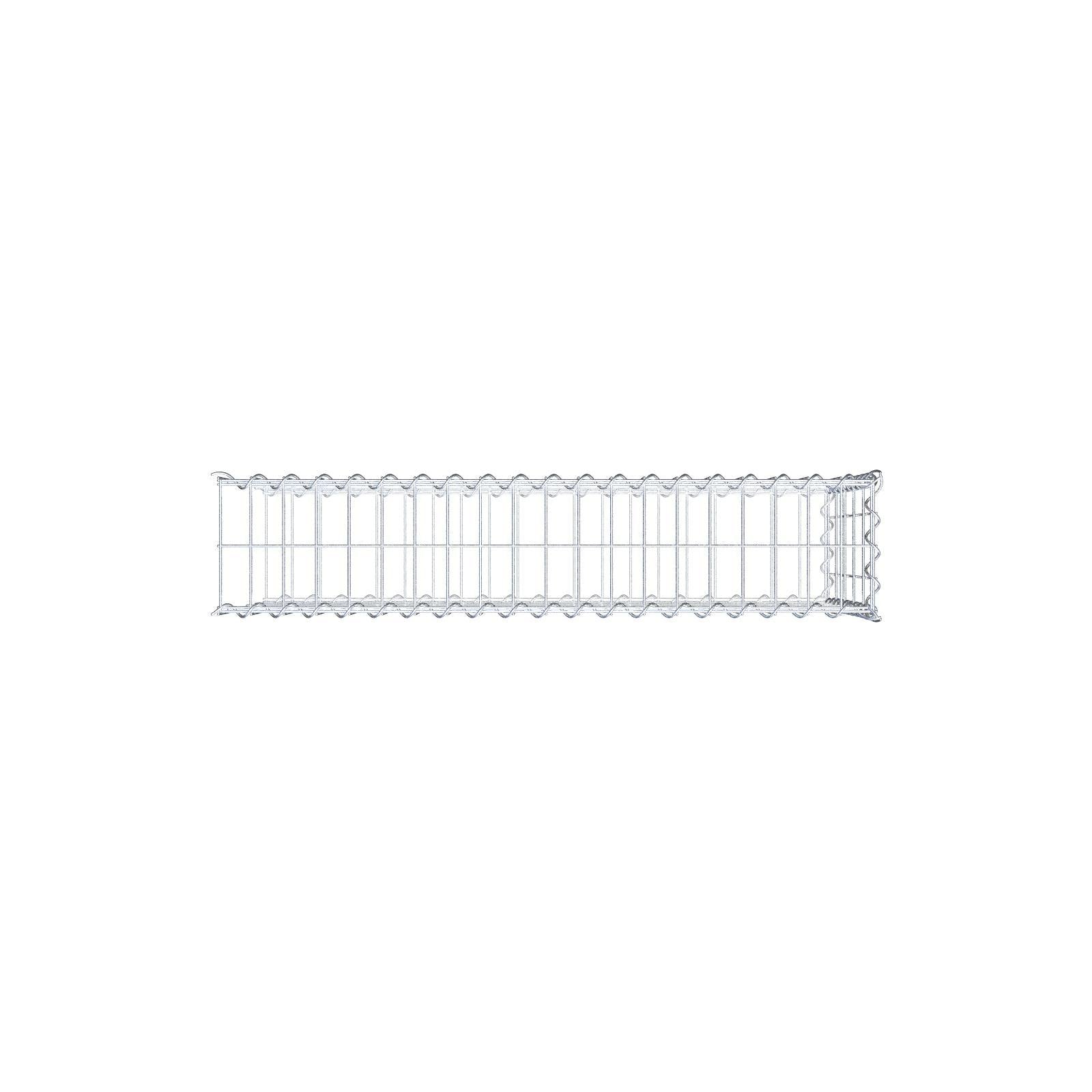 Gabbione aggiuntivo tipo 2 100 cm x 50 cm x 20 cm (L x H x P), dimensione maglia 5 cm x 10 cm, a spirale