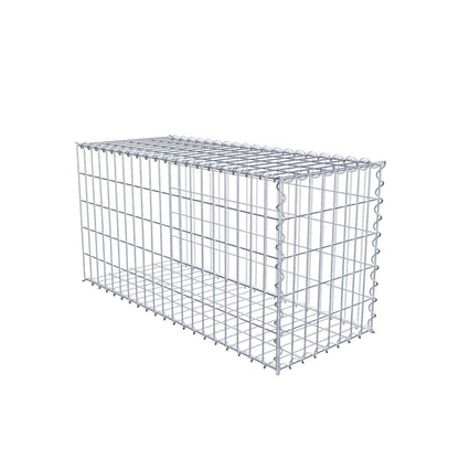 Gabion rapporté type 2 100 cm x 50 cm x 40 cm (L x H x P), mailles 5 cm x 10 cm, spirale