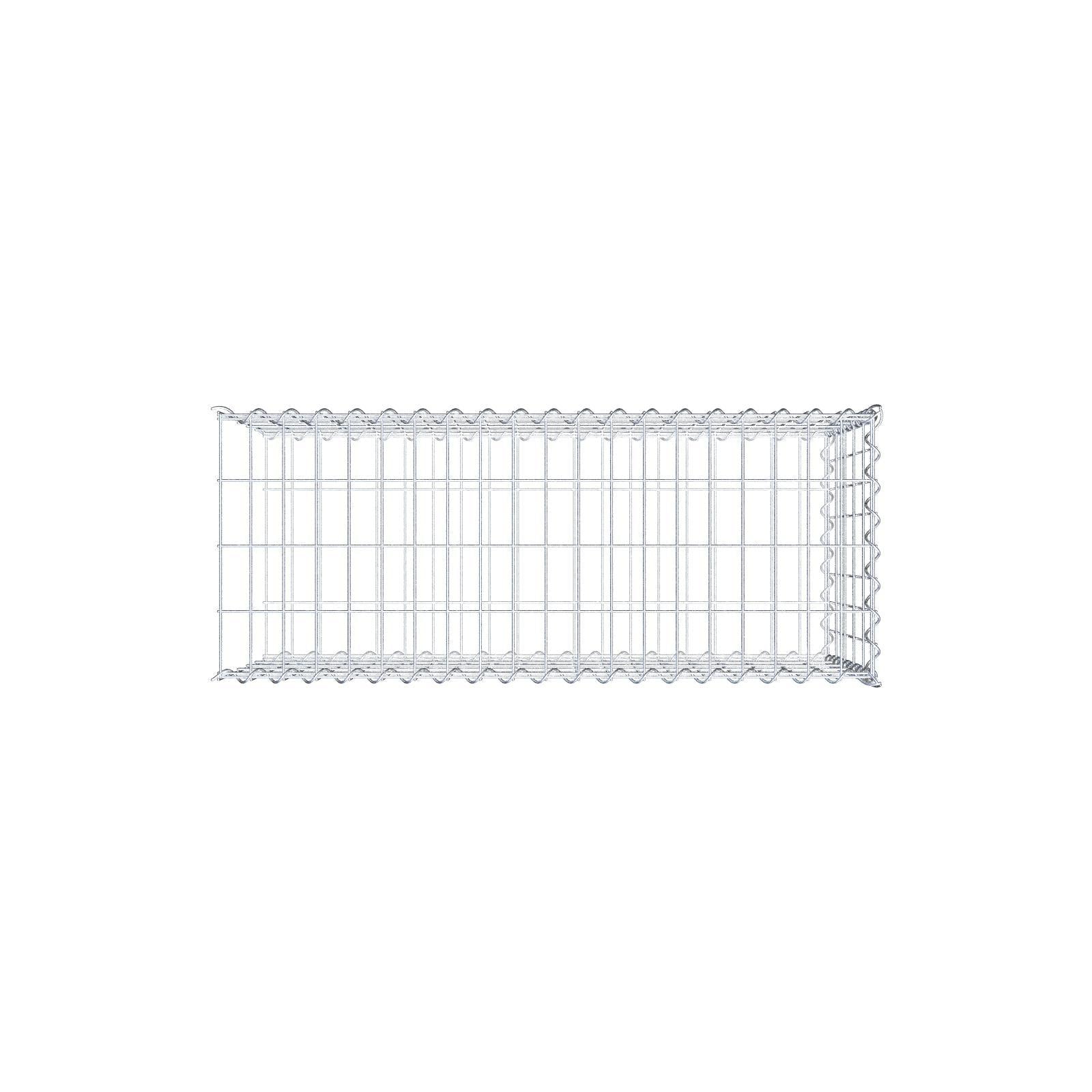 Grown-on gabion type 2 100 cm x 50 cm x 40 cm (L x H x D), mesh size 5 cm x 10 cm, spiral