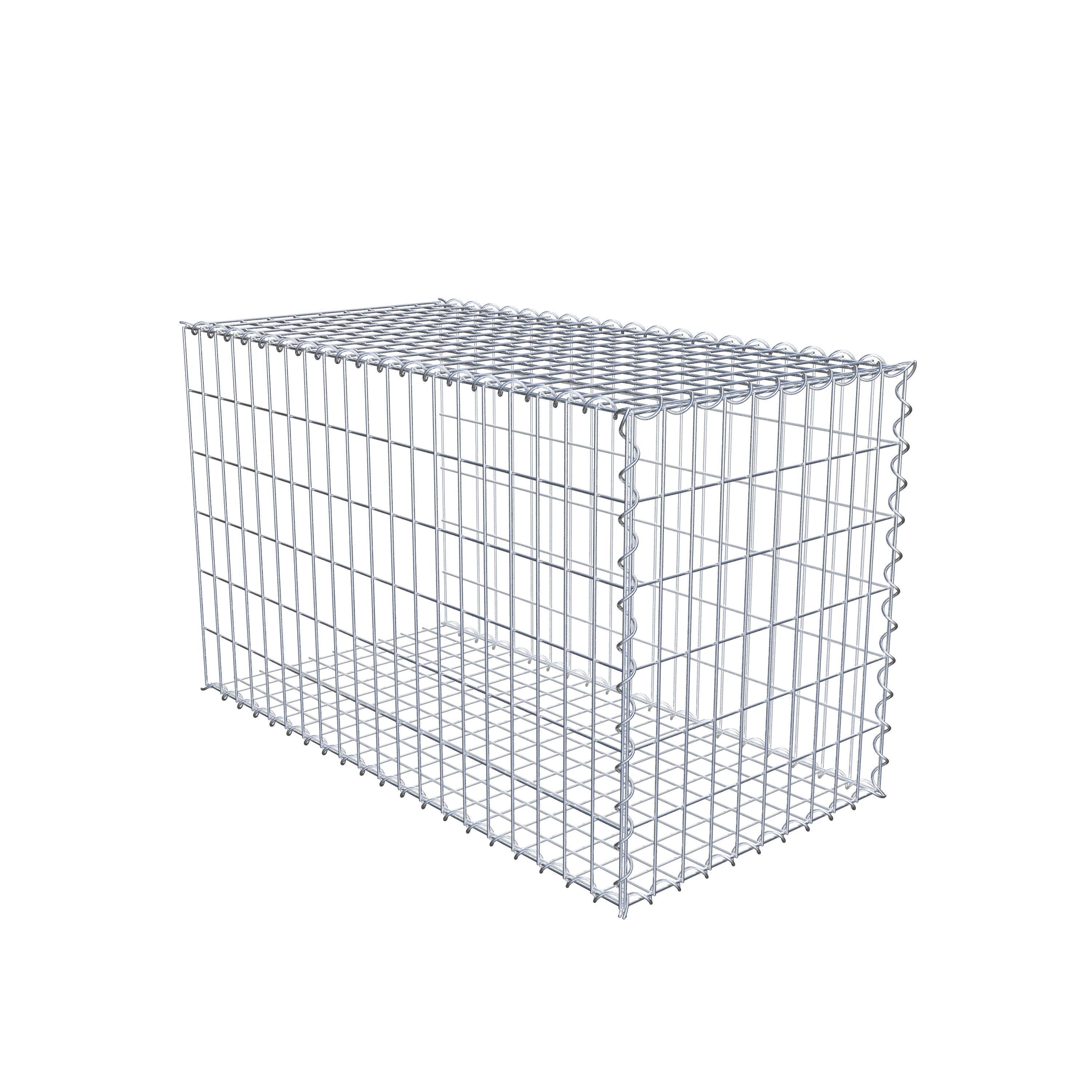 Opvokset gabion type 2 100 cm x 60 cm x 50 cm (L x H x D), maskestørrelse 5 cm x 10 cm, spiral