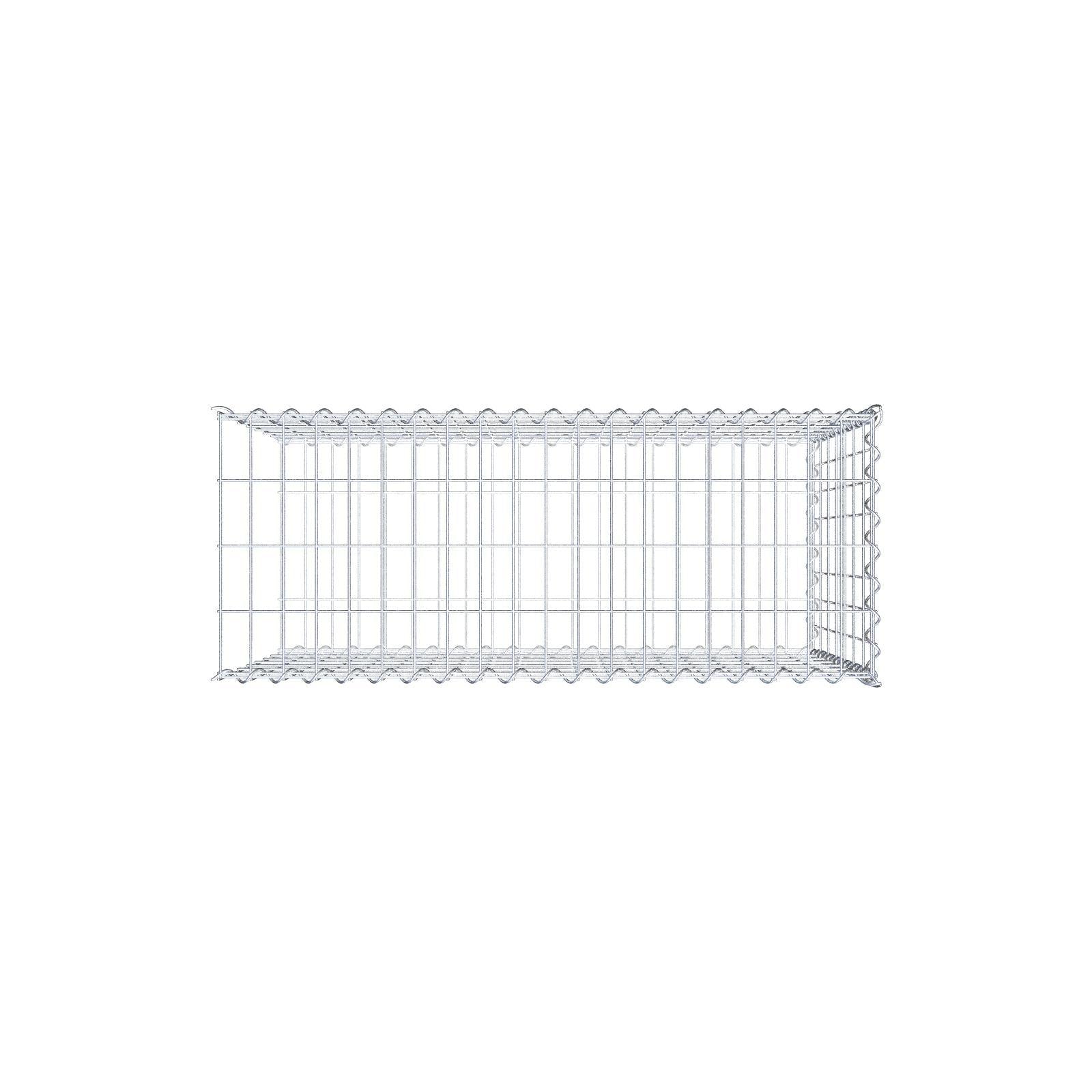 Anbaugabione Typ 2 100 cm x 70 cm x 40 cm (L x H x T), Maschenweite 5 cm x 10 cm, Spirale
