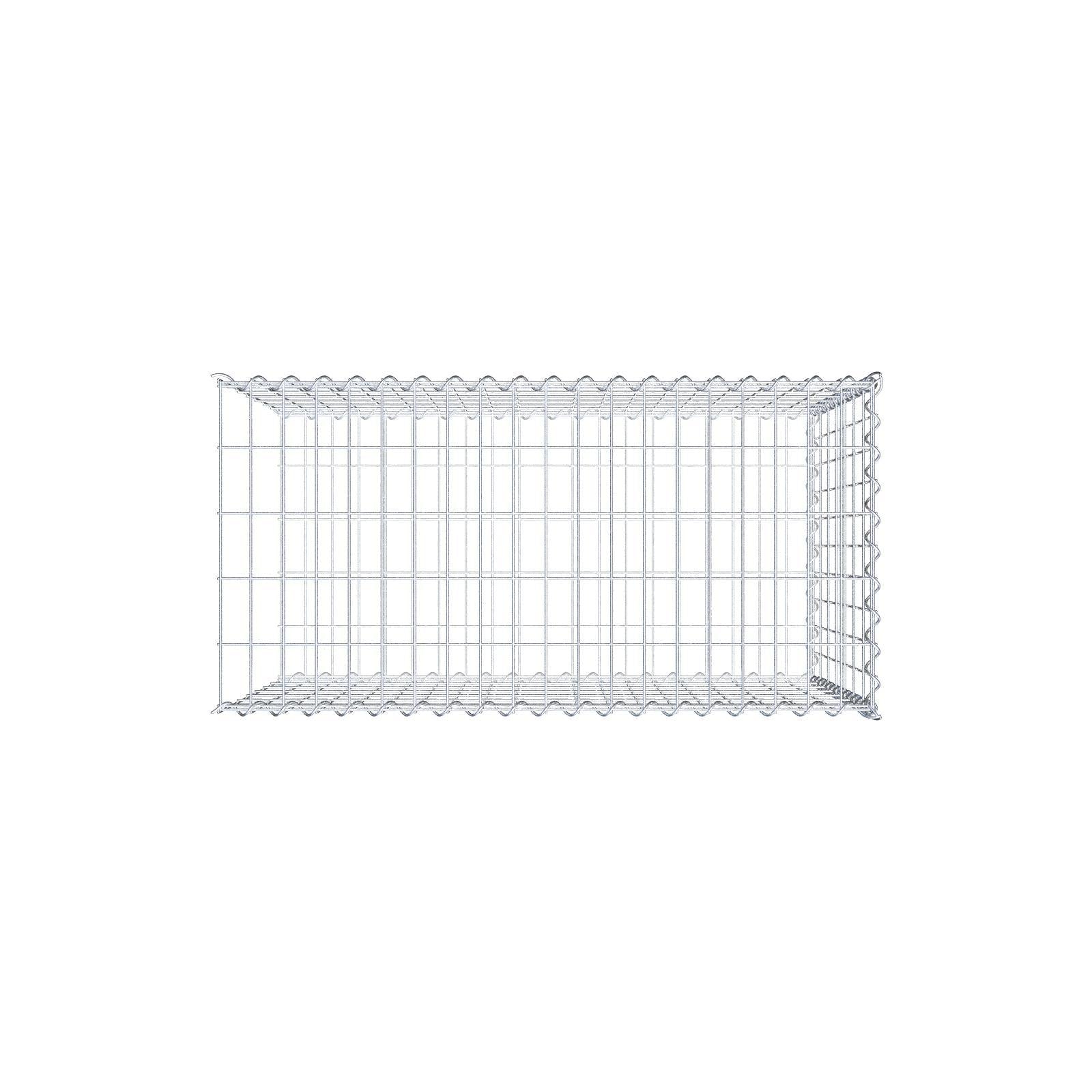 Gabion rapporté type 2 100 cm x 70 cm x 50 cm (L x H x P), mailles 5 cm x 10 cm, spirale
