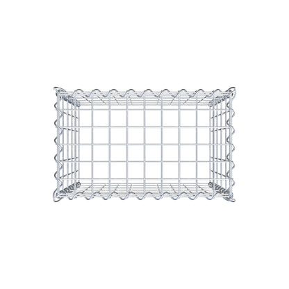 Gabion rapporté type 3 50 cm x 50 cm x 30 cm (L x H x P), mailles 5 cm x 10 cm, spirale