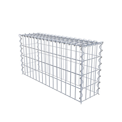 Gabion rapporté type 3 80 cm x 40 cm x 20 cm (L x H x P), mailles 5 cm x 10 cm, spirale