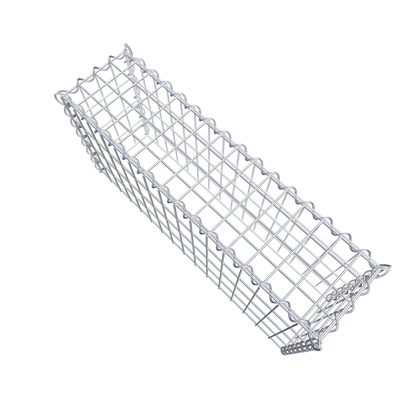 Gabion rapporté type 3 80 cm x 40 cm x 20 cm (L x H x P), mailles 5 cm x 10 cm, spirale