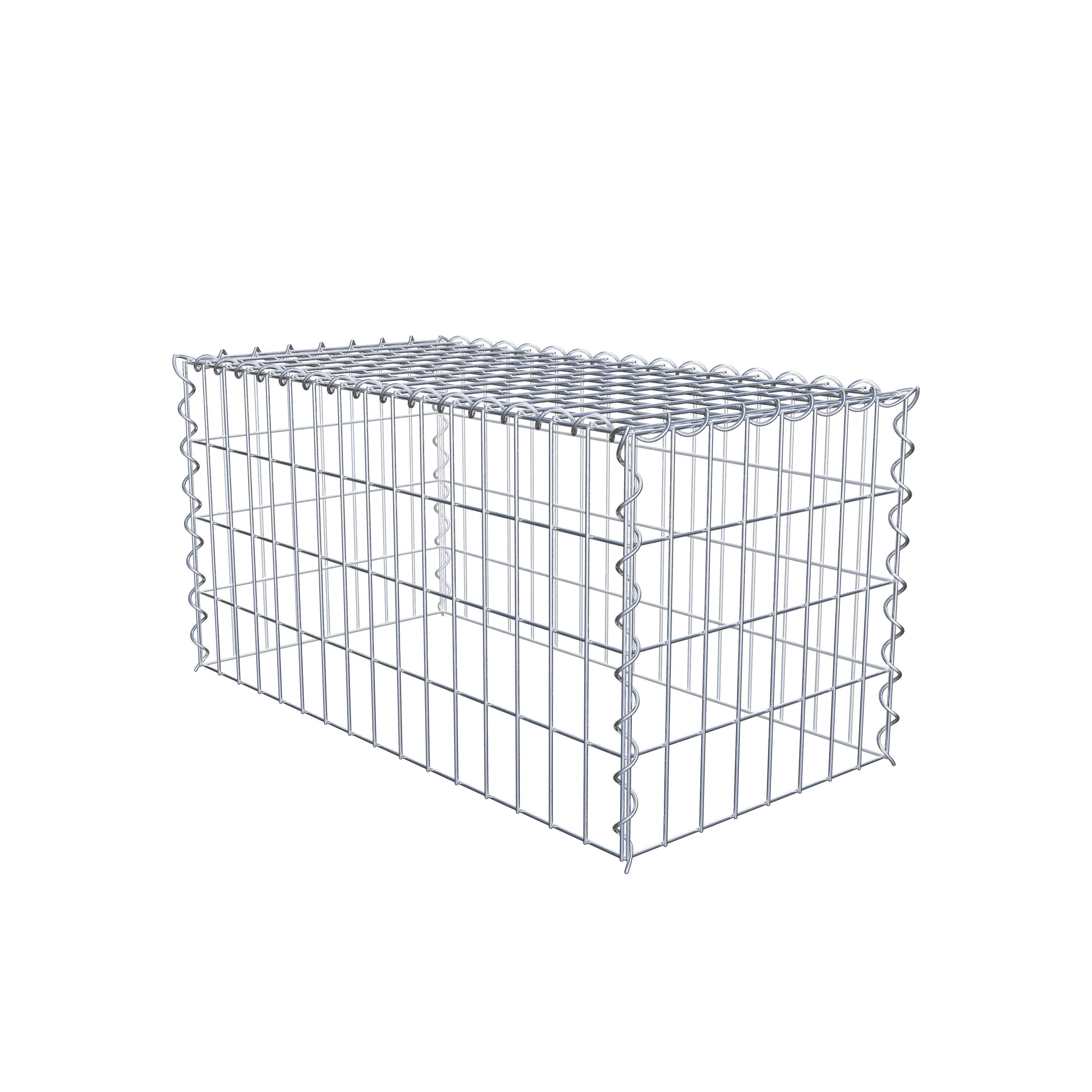 Opvokset gabion type 3 80 cm x 40 cm x 40 cm (L x H x D), maskestørrelse 5 cm x 10 cm, spiral