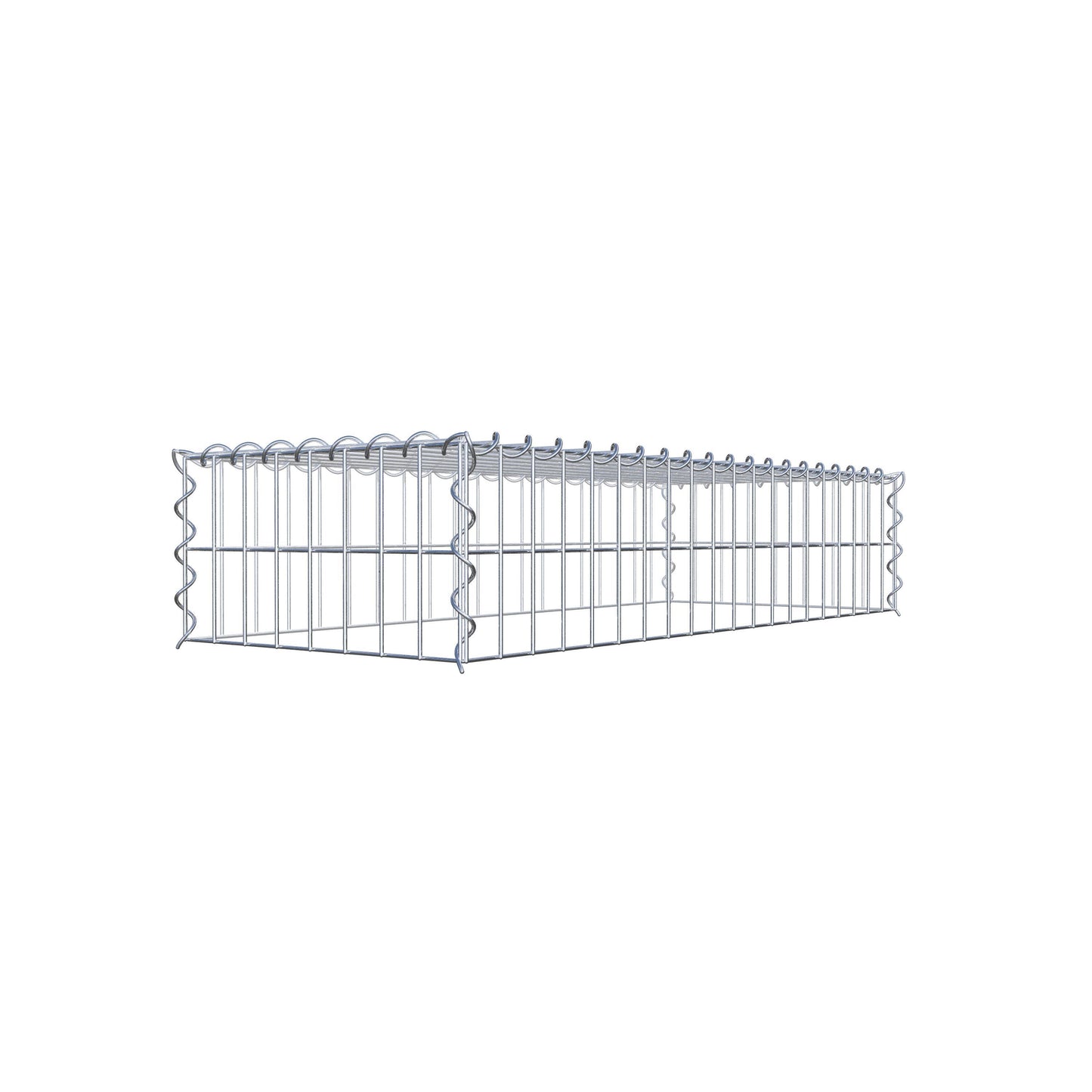 Anbaugabione Typ 3 100 cm x 20 cm x 40 cm (L x H x T), Maschenweite 5 cm x 10 cm, Spirale