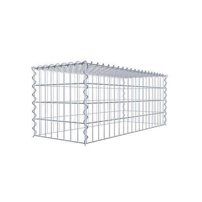 Opvokset gabion type 3 100 cm x 40 cm x 40 cm (L x H x D), maskestørrelse 5 cm x 10 cm, spiral