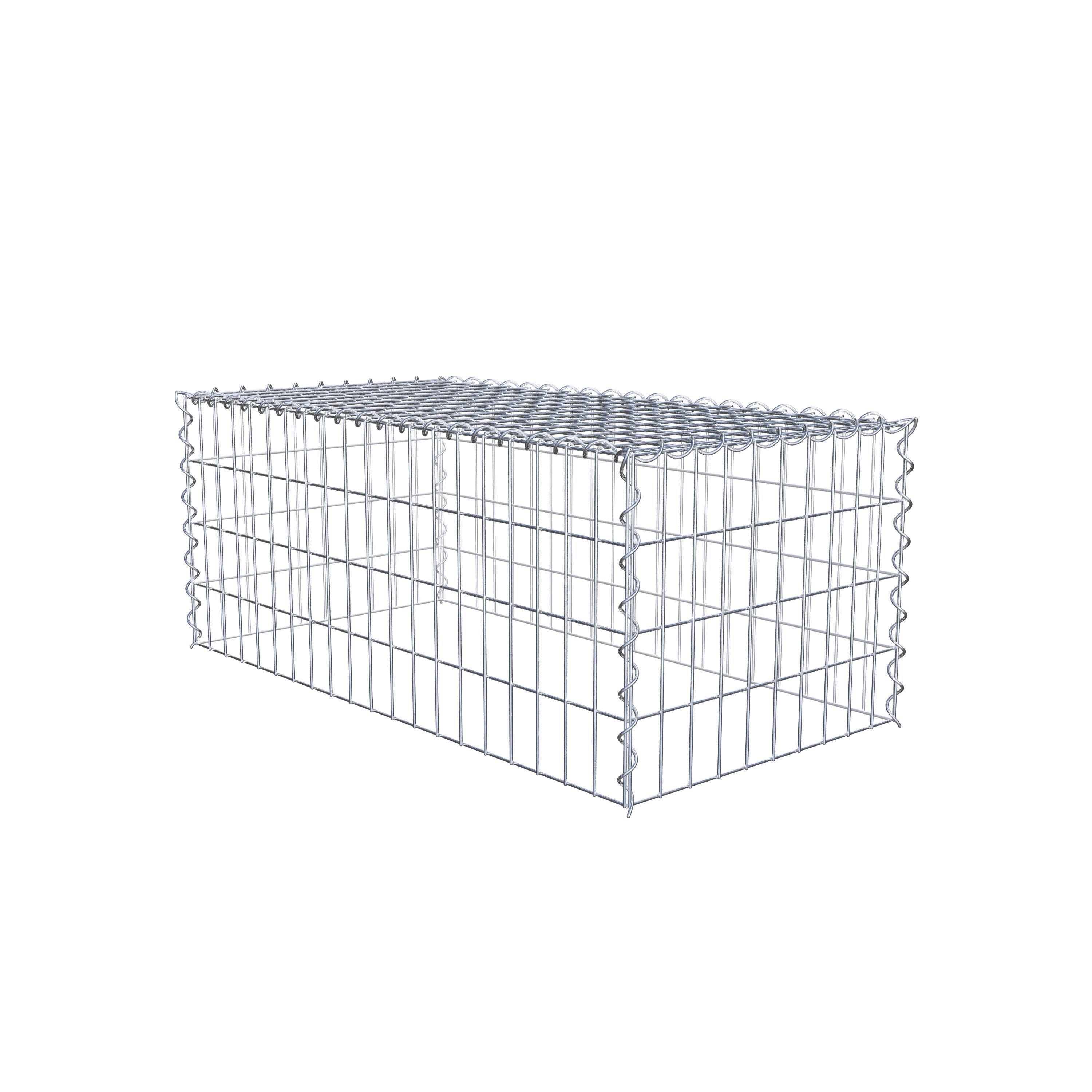 Grown-on gabion type 3 100 cm x 40 cm x 50 cm (L x H x D), mesh size 5 cm x 10 cm, spiral