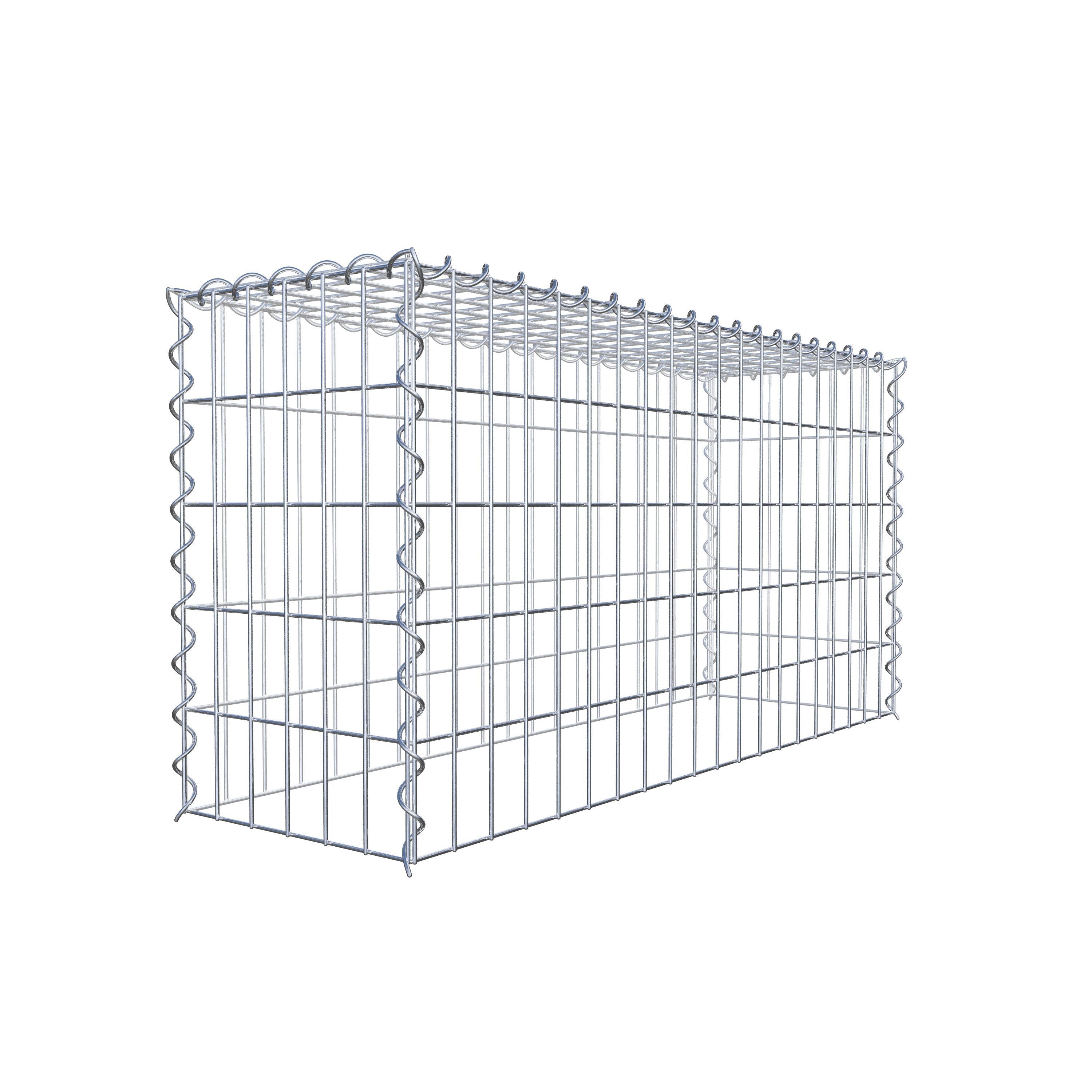 Gabião tipo 3 100 cm x 50 cm x 30 cm (C x A x P), malhagem 5 cm x 10 cm, espiral