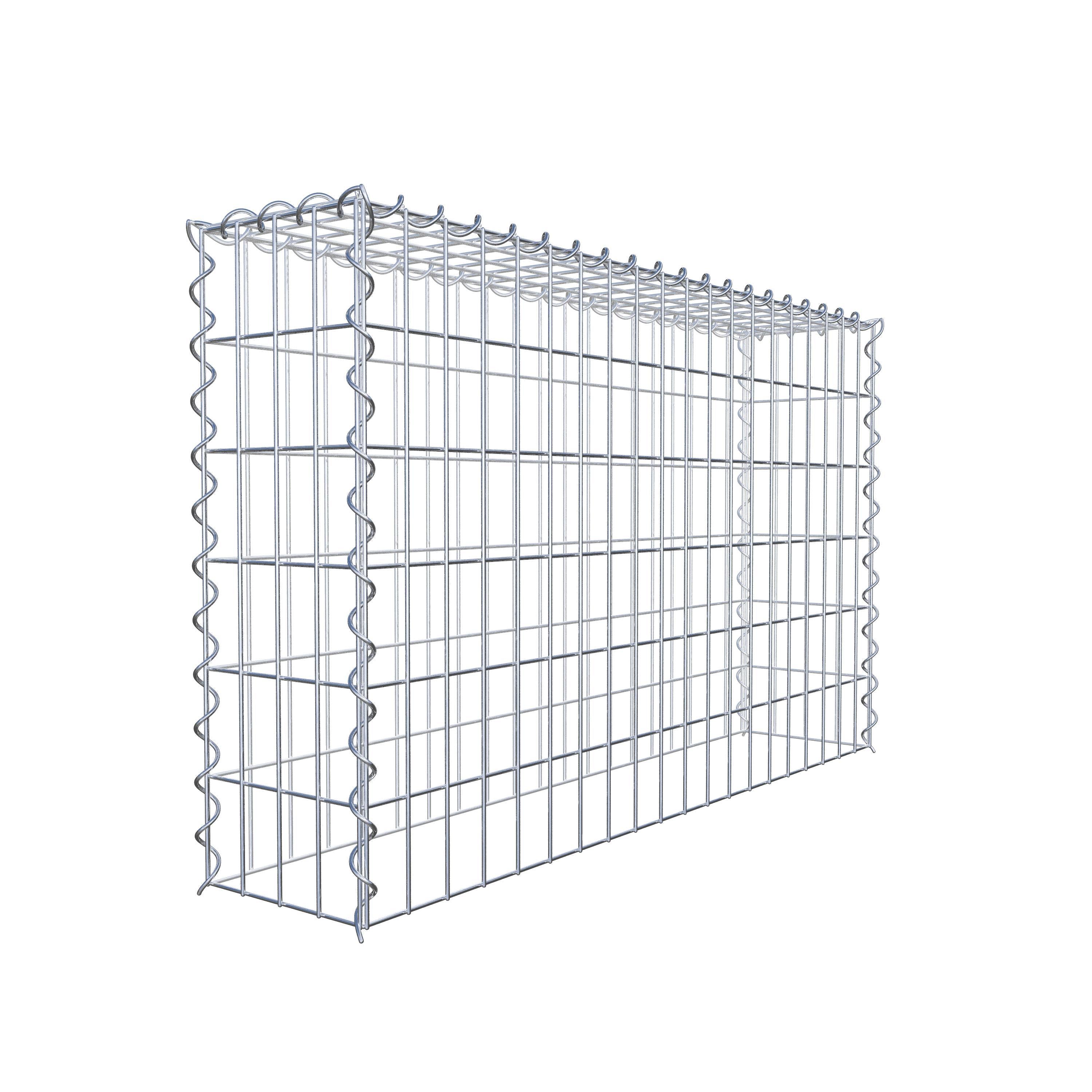 Gabião Tipo 3 100 cm x 60 cm x 20 cm (C x A x P), malhagem 5 cm x 10 cm, espiral