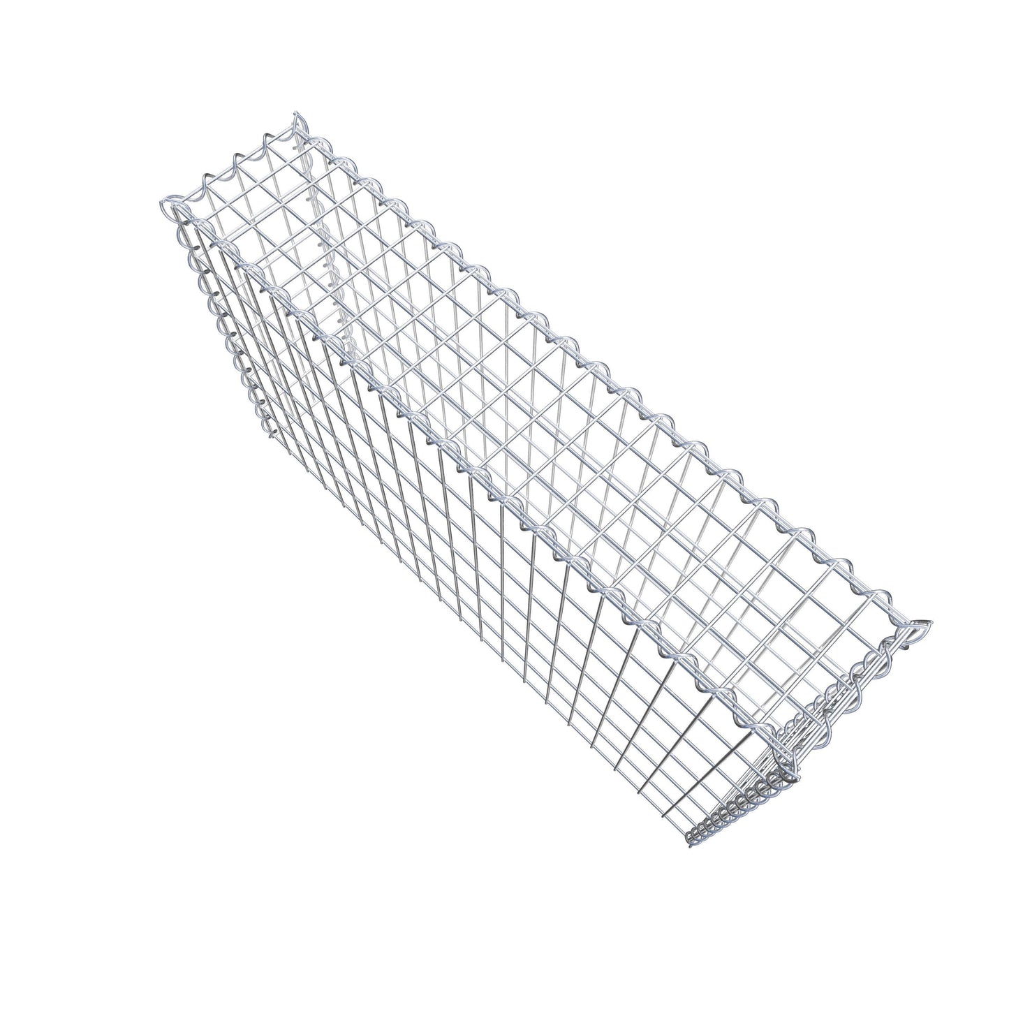 Gabion rapporté type 3 100 cm x 60 cm x 20 cm (L x H x P), mailles 5 cm x 10 cm, spirale