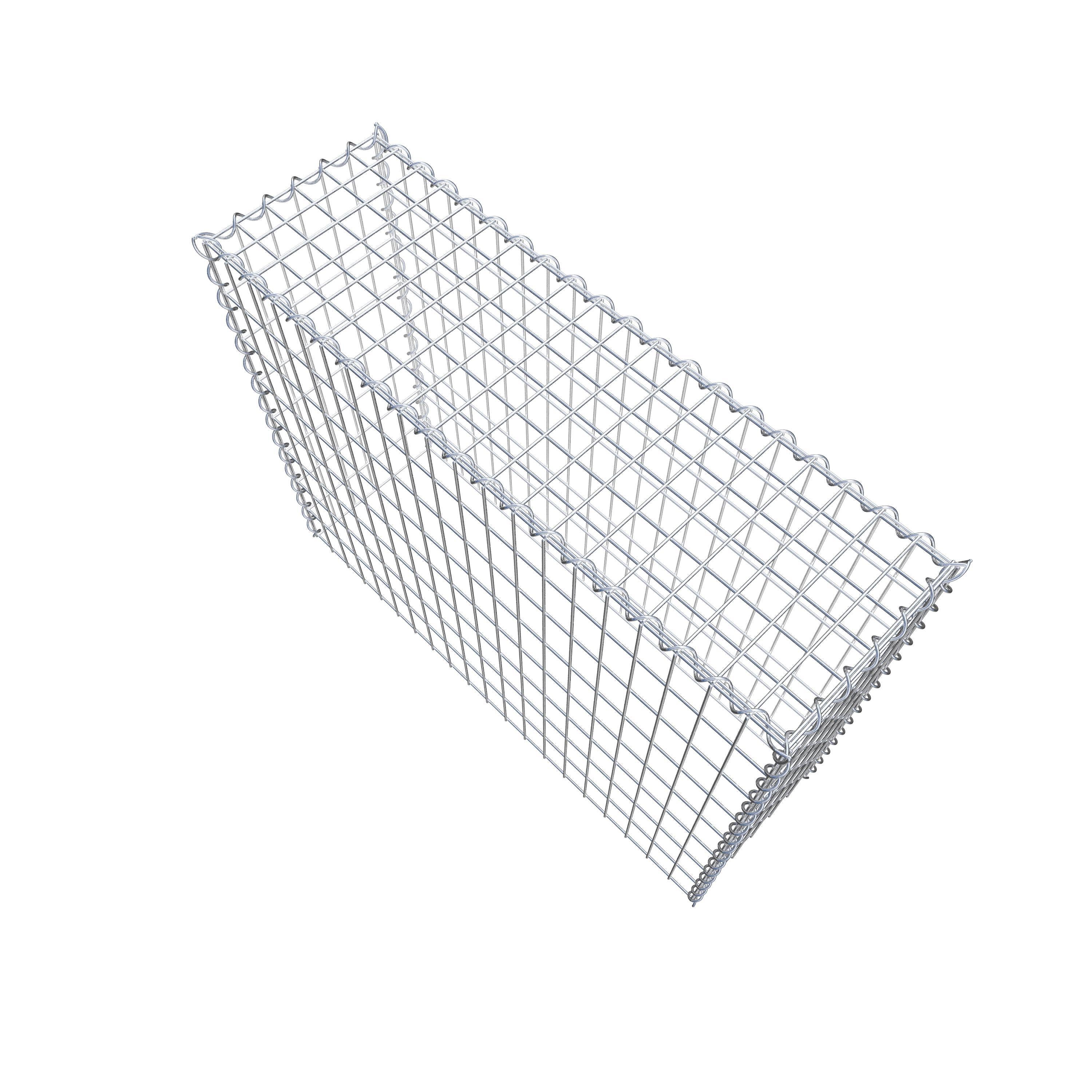 Gekweekte schanskorf type 3 100 cm x 80 cm x 30 cm (L x H x D), maaswijdte 5 cm x 10 cm, spiraal