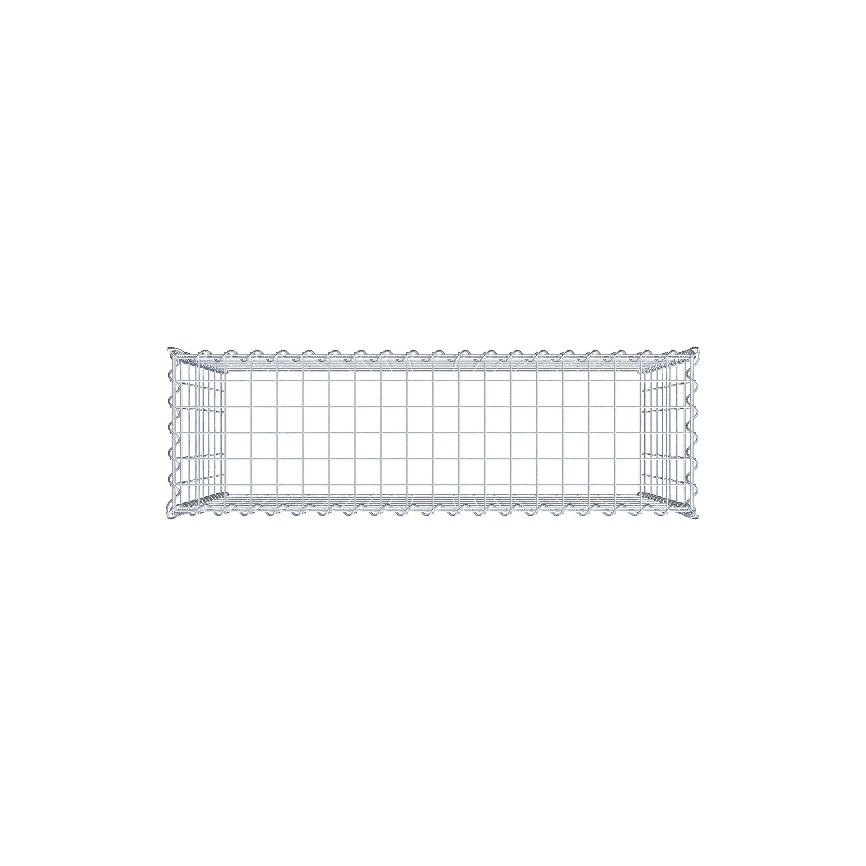 Gekweekte schanskorf type 3 100 cm x 80 cm x 30 cm (L x H x D), maaswijdte 5 cm x 10 cm, spiraal