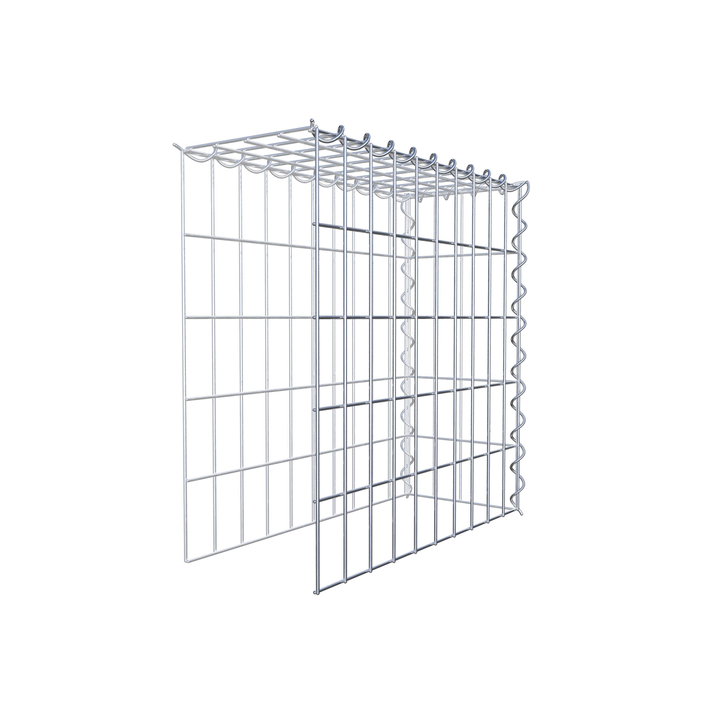 Gabião tipo 4 50 cm x 50 cm x 20 cm (C x A x P), malhagem 5 cm x 10 cm, espiral