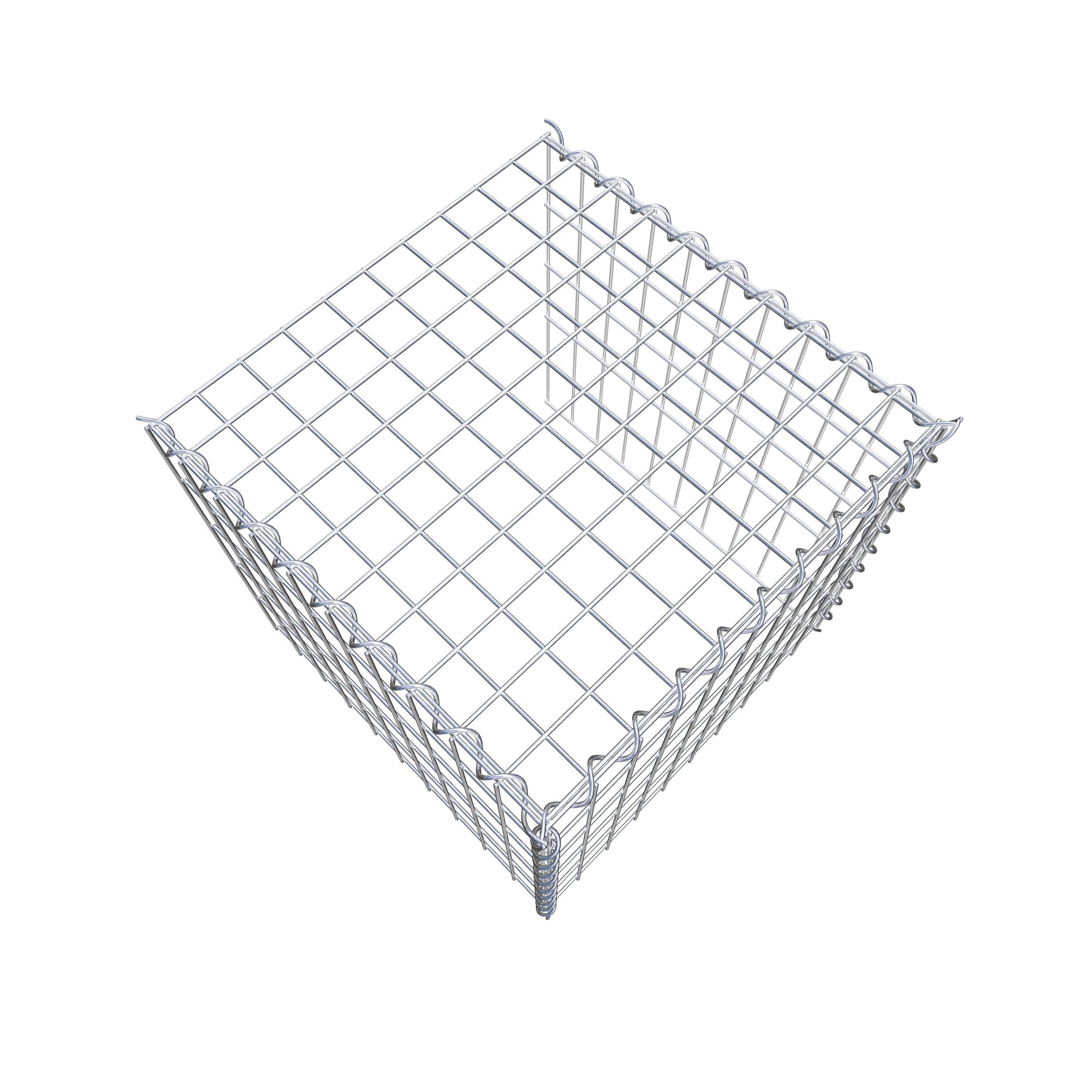 Gabião tipo 4 50 cm x 50 cm x 50 cm (C x A x P), malhagem 5 cm x 10 cm, espiral