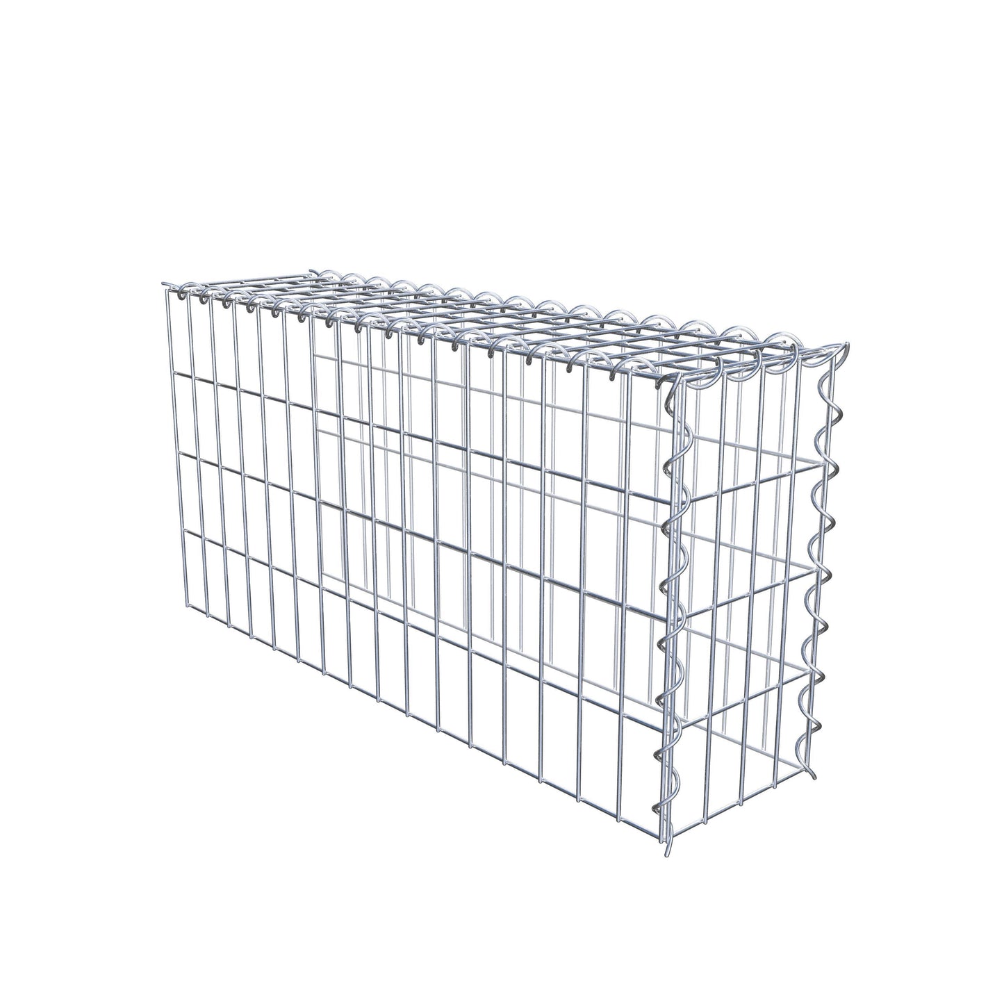 Gabion rapporté type 4 80 cm x 40 cm x 20 cm (L x H x P), mailles 5 cm x 10 cm, spirale