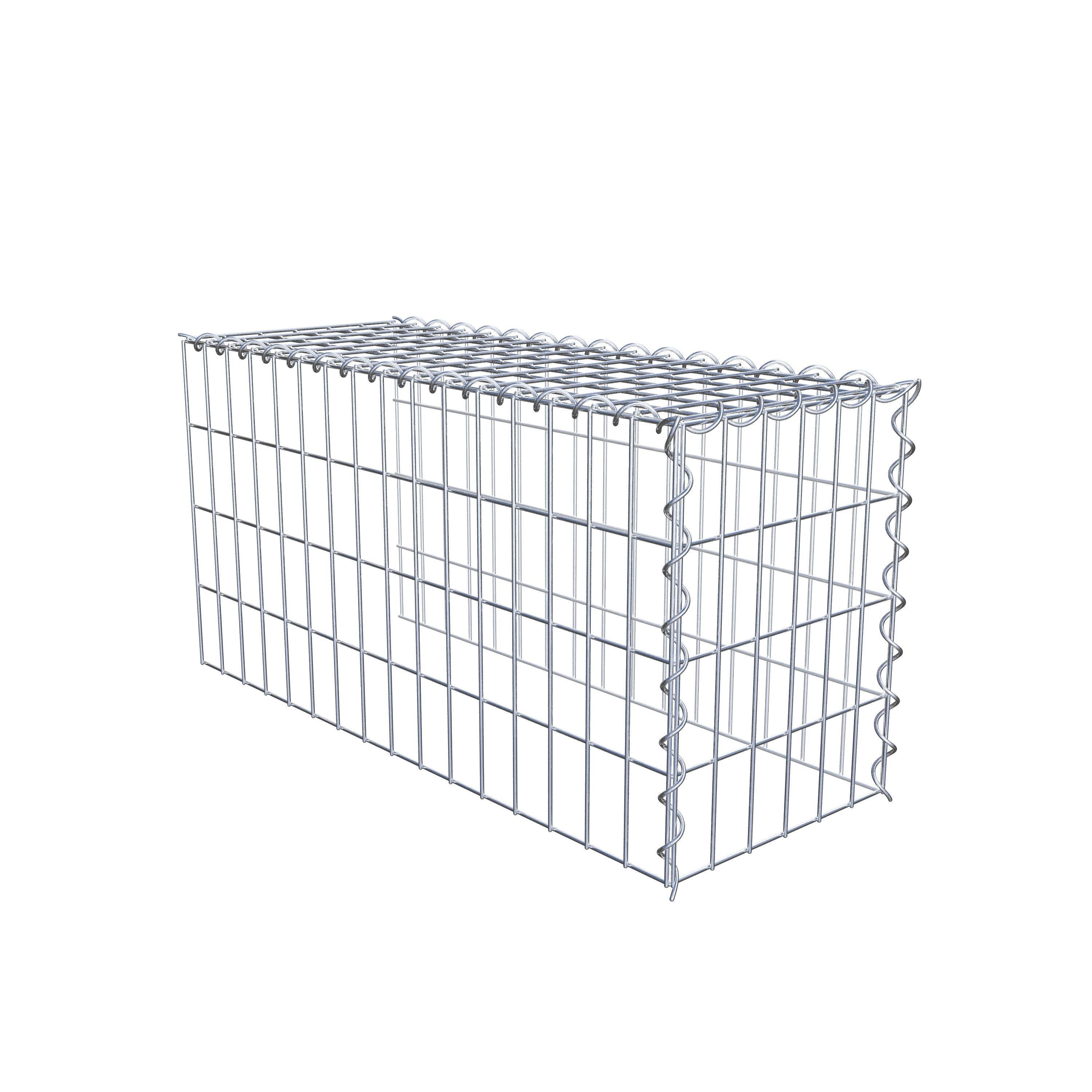 Påväxt gabion typ 4 80 cm x 40 cm x 30 cm (L x H x D), maskstorlek 5 cm x 10 cm, spiral