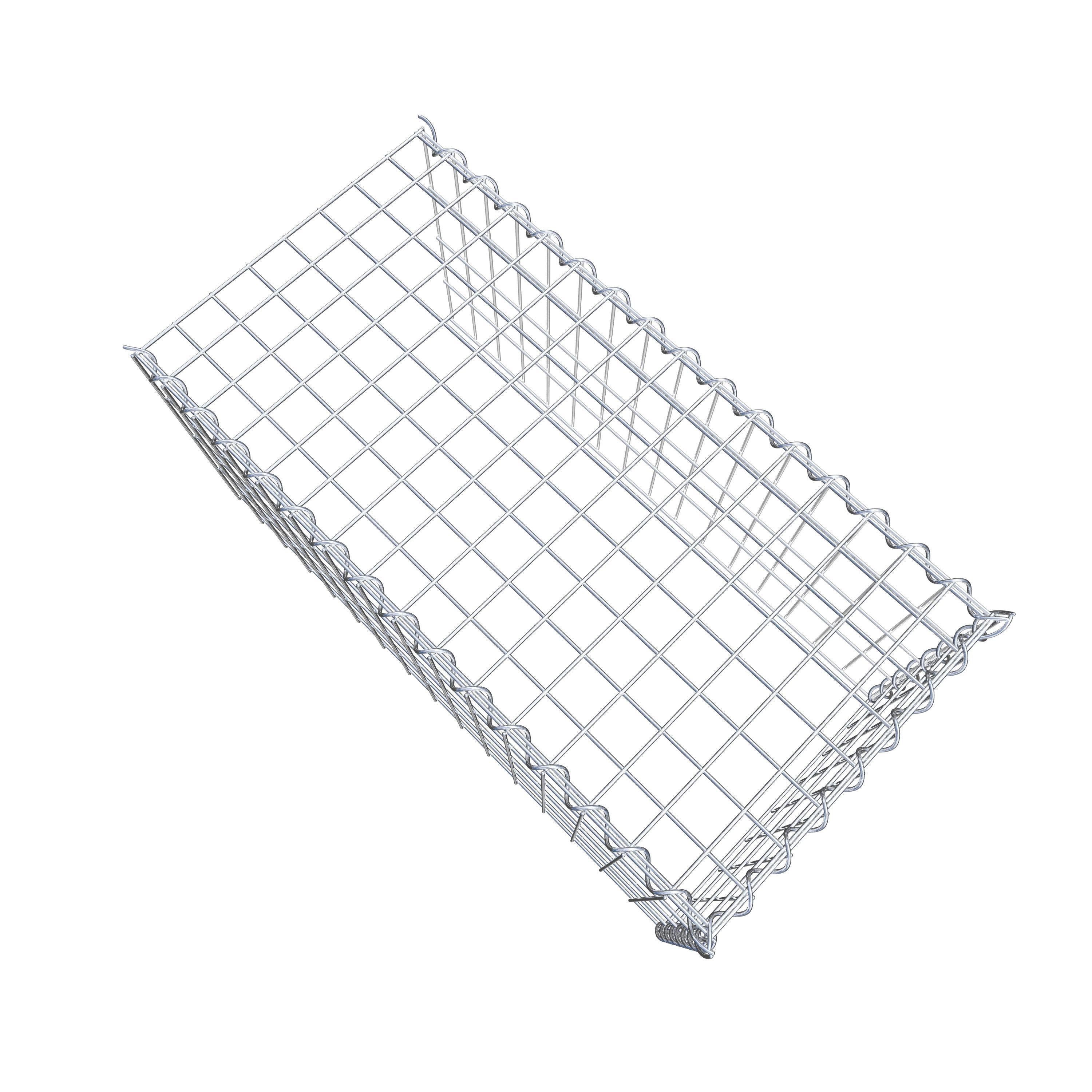 Aangegroeide schanskorf type 4 80 cm x 40 cm x 40 cm (L x H x D), maaswijdte 5 cm x 10 cm, spiraal