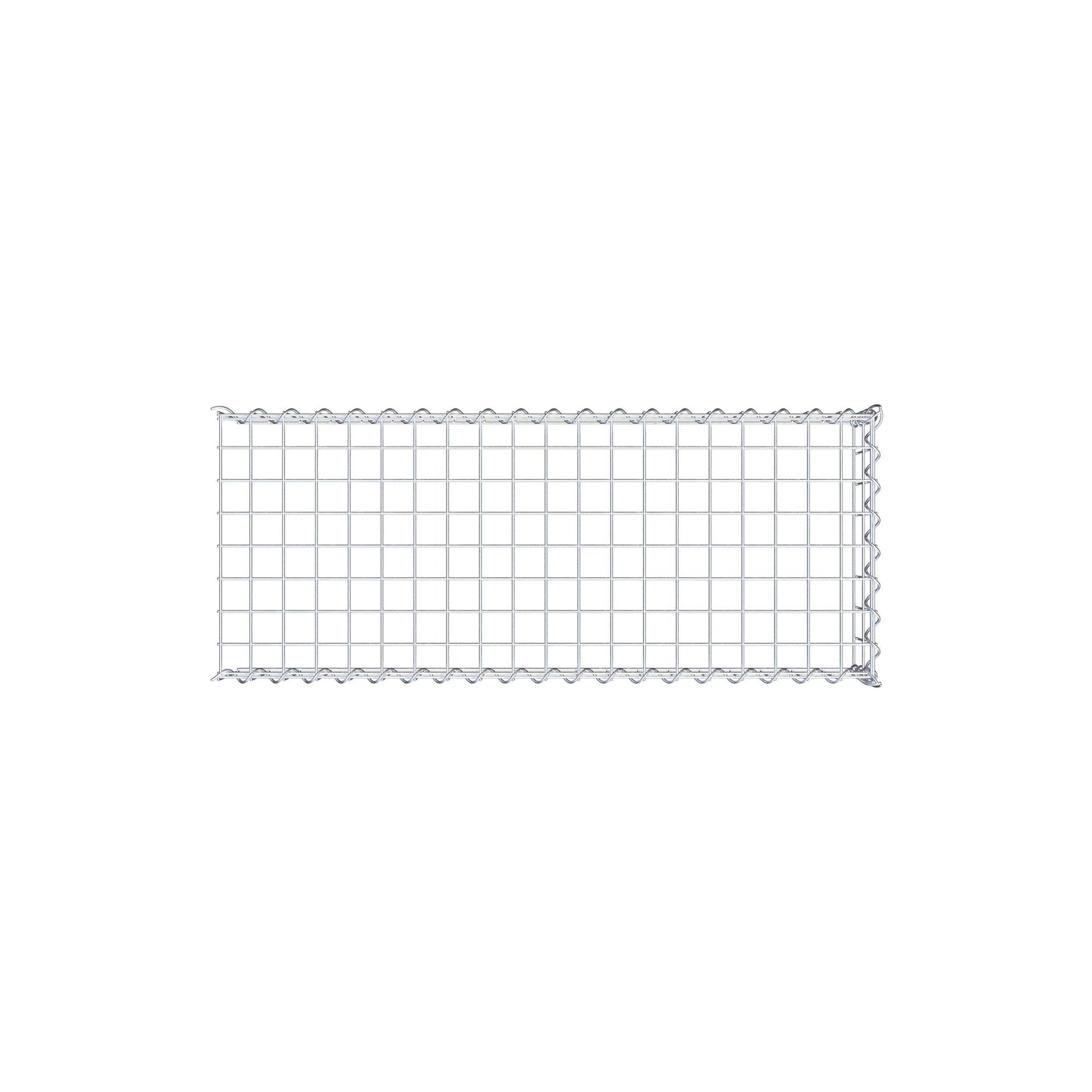 Opvokset gabion type 4 100 cm x 20 cm x 40 cm (L x H x D), maskestørrelse 5 cm x 10 cm, spiral