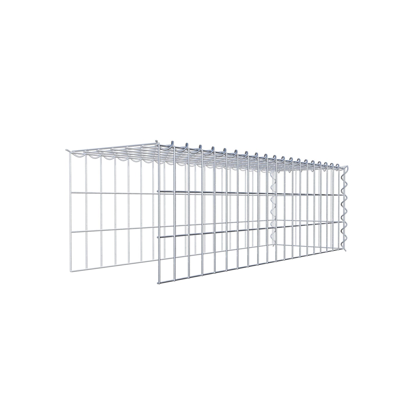 Gavión complementario tipo 4 100 cm x 30 cm x 30 cm (L x A x P), malla 5 cm x 10 cm, espiral