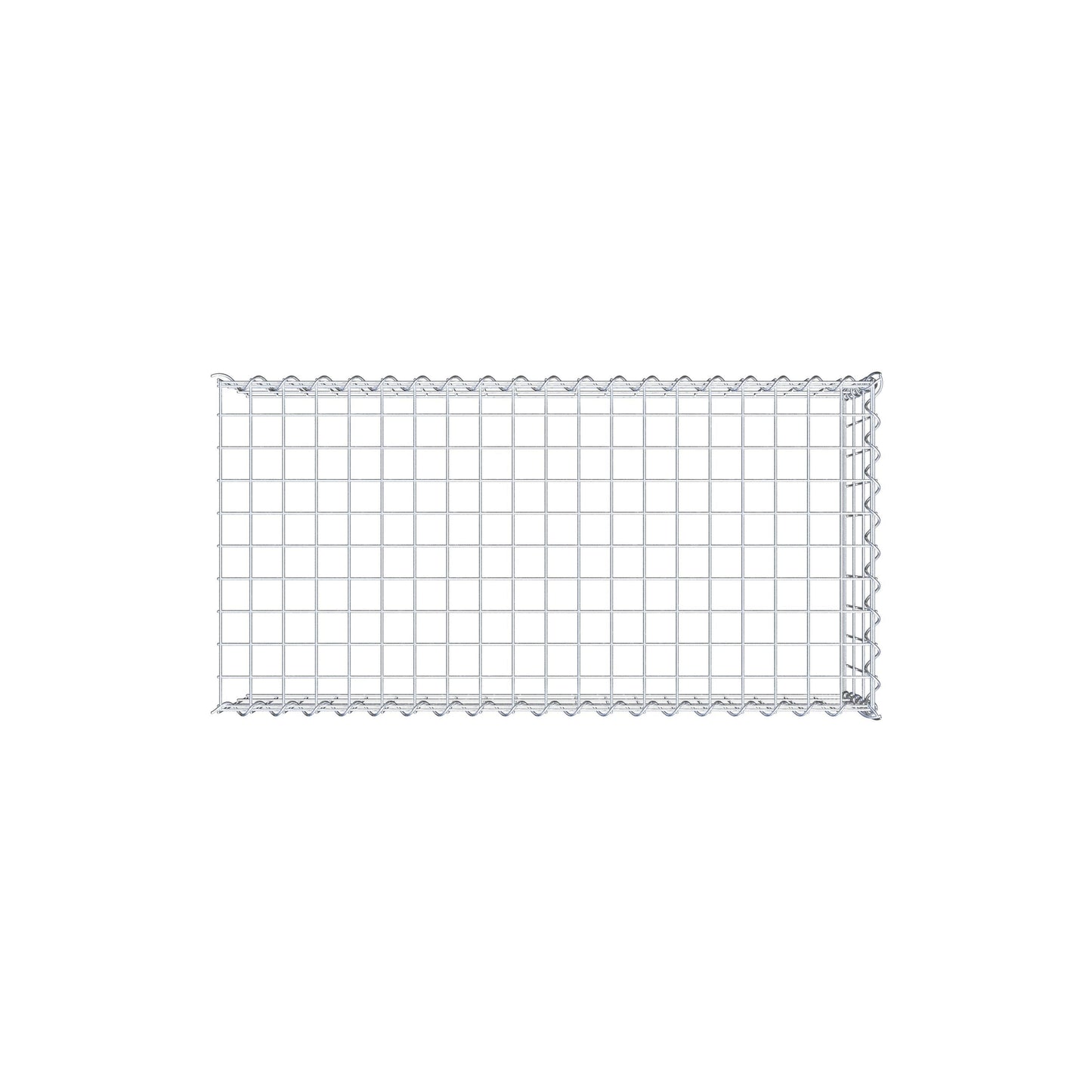 Opvokset gabion type 4 100 cm x 30 cm x 50 cm (L x H x D), maskestørrelse 5 cm x 10 cm, spiral