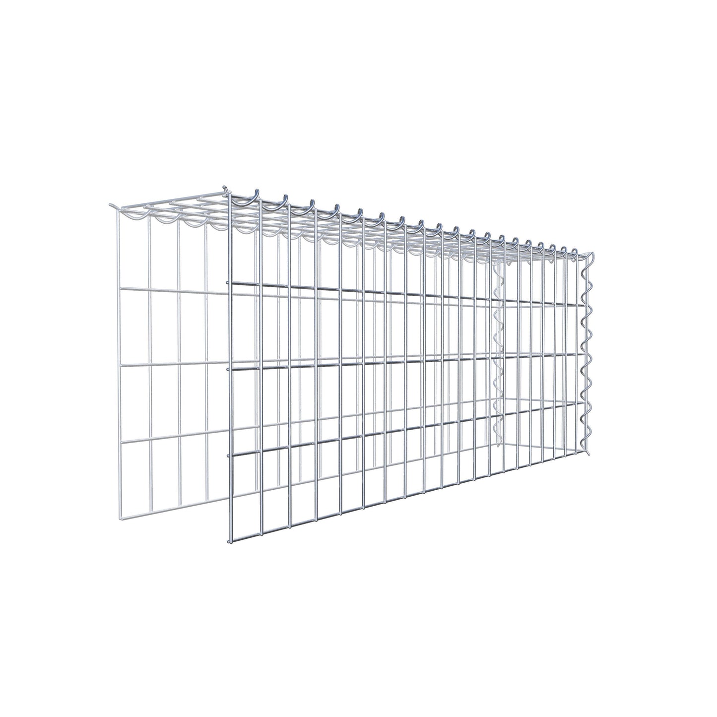 Add-on schanskorf type 4 100 cm x 40 cm x 20 cm (L x H x D), maaswijdte 5 cm x 10 cm, spiraalvormig