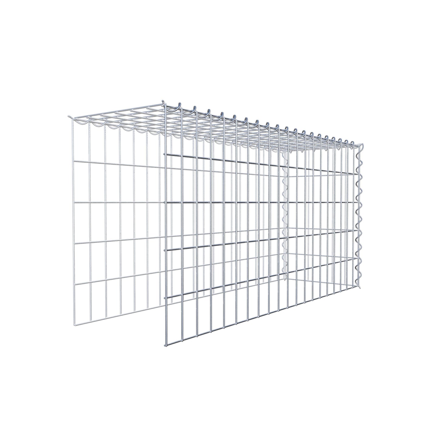 Gabião tipo 4 100 cm x 50 cm x 30 cm (C x A x P), malhagem 5 cm x 10 cm, espiral