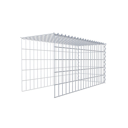Opvokset gabion type 4 100 cm x 50 cm x 40 cm (L x H x D), maskestørrelse 5 cm x 10 cm, spiral