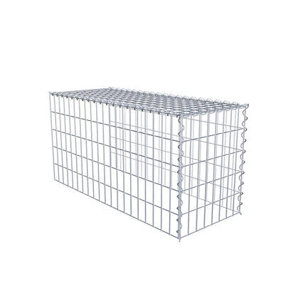 Opvokset gabion type 4 100 cm x 50 cm x 40 cm (L x H x D), maskestørrelse 5 cm x 10 cm, spiral