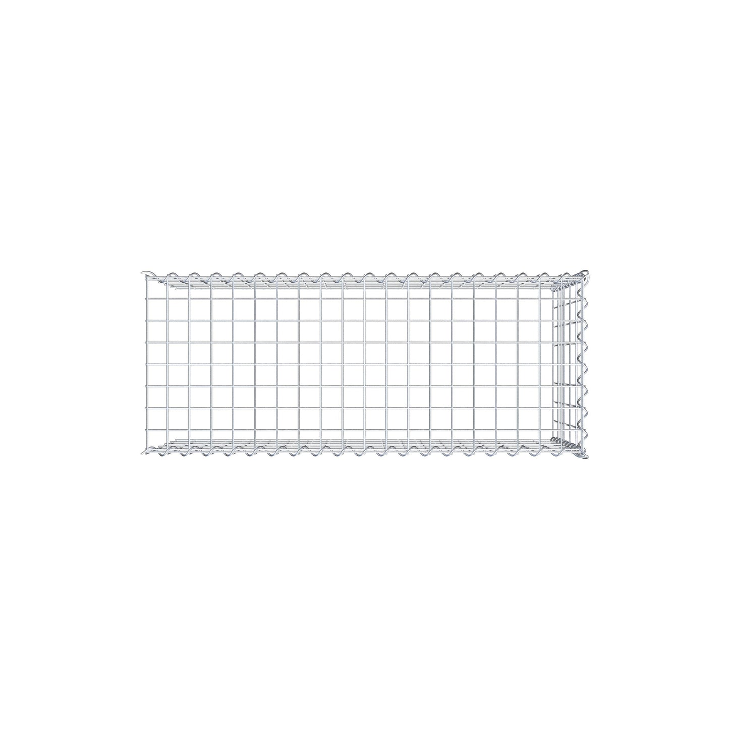 Opvokset gabion type 4 100 cm x 50 cm x 40 cm (L x H x D), maskestørrelse 5 cm x 10 cm, spiral