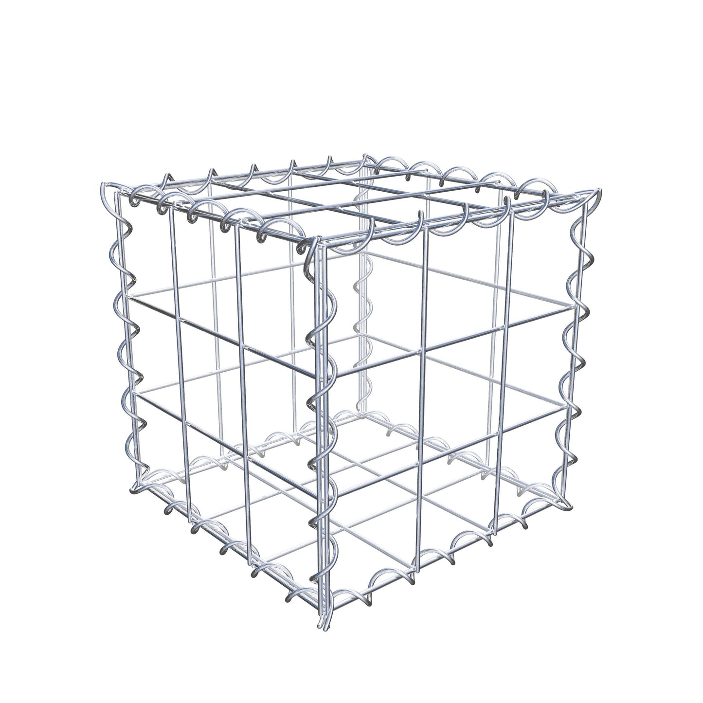 Gabion 30 cm x 30 cm x 30 cm (L x H x P), mailles 10 cm x 10 cm, spirale