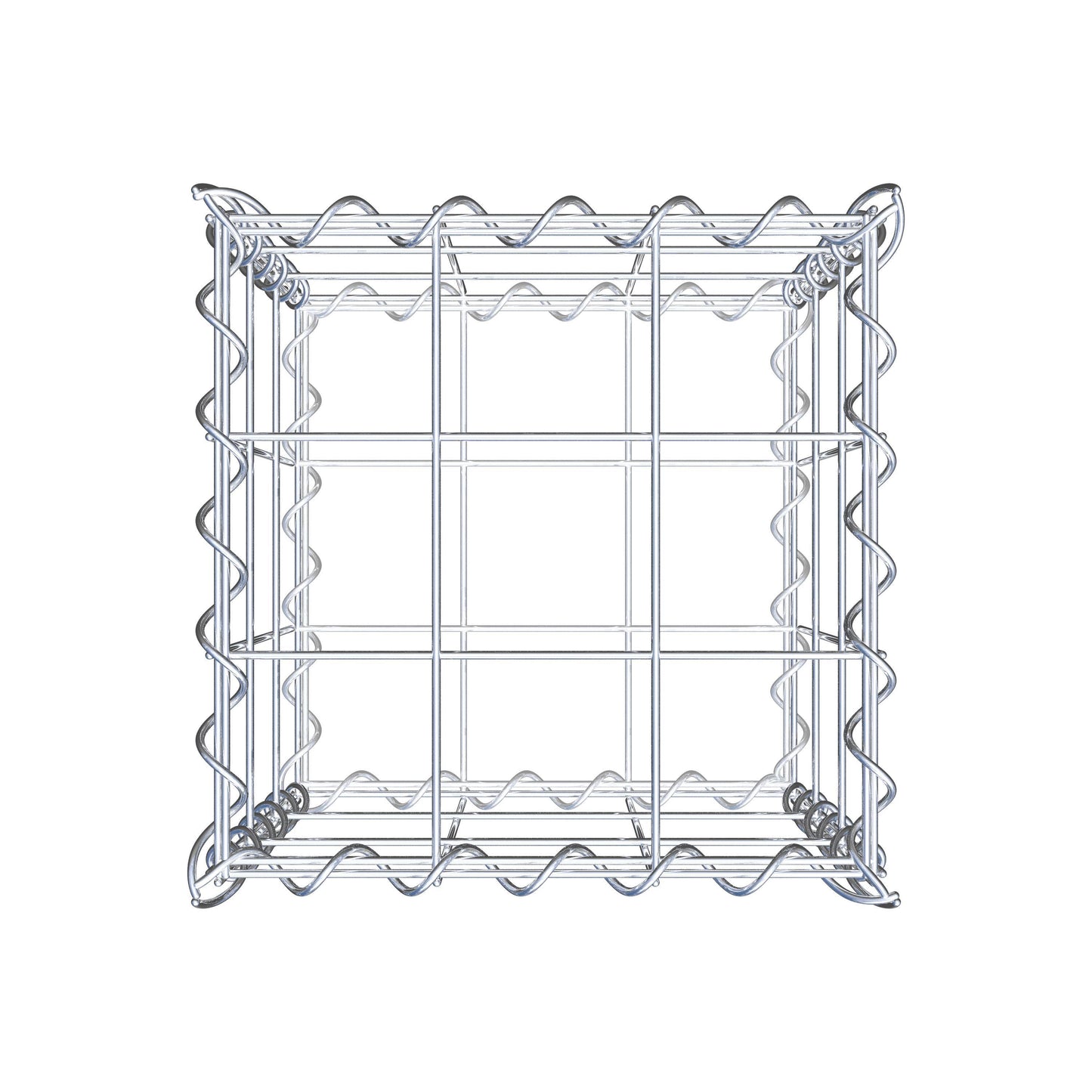 Gabion 30 cm x 30 cm x 30 cm (L x H x P), mailles 10 cm x 10 cm, spirale