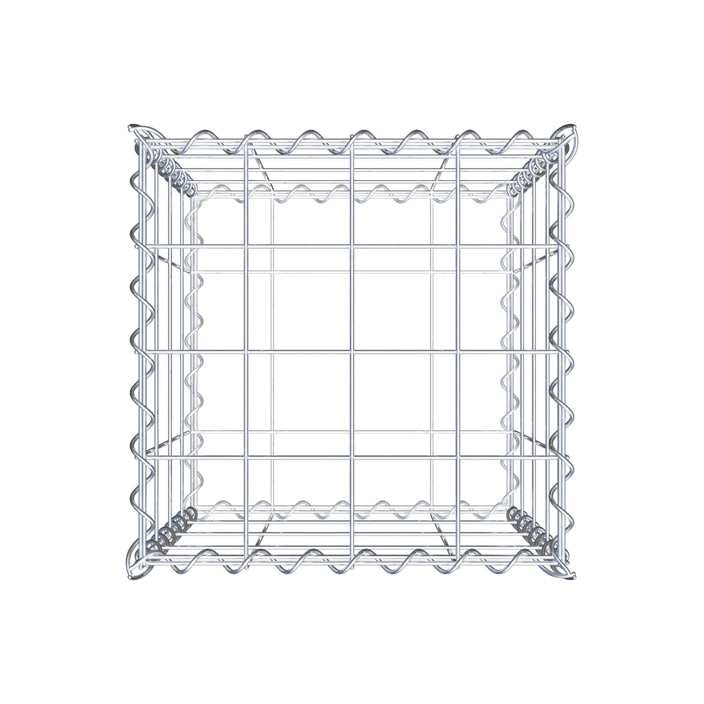 Gabion 40 cm x 40 cm x 40 cm (L x H x D), maskestørrelse 10 cm x 10 cm, spiral