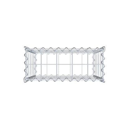 Gabião 50 cm x 50 cm x 20 cm (C x A x P), malhagem 10 cm x 10 cm, espiral