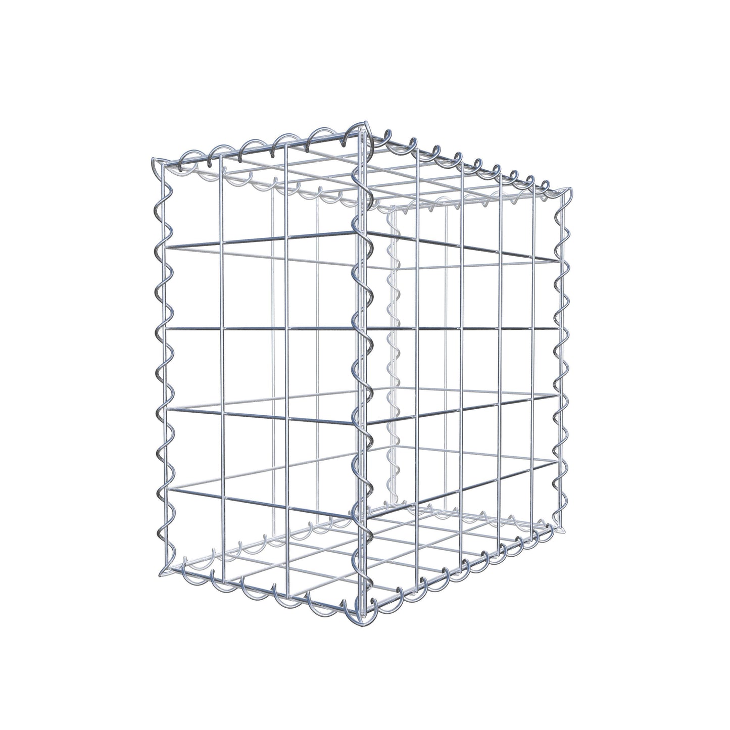 Gabion 50 cm x 50 cm x 30 cm (L x H x D), maskestørrelse 10 cm x 10 cm, spiral