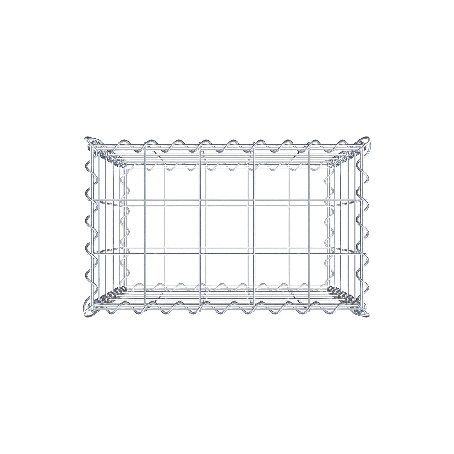 Gabion 50 cm x 50 cm x 30 cm (L x H x D), maskestørrelse 10 cm x 10 cm, spiral